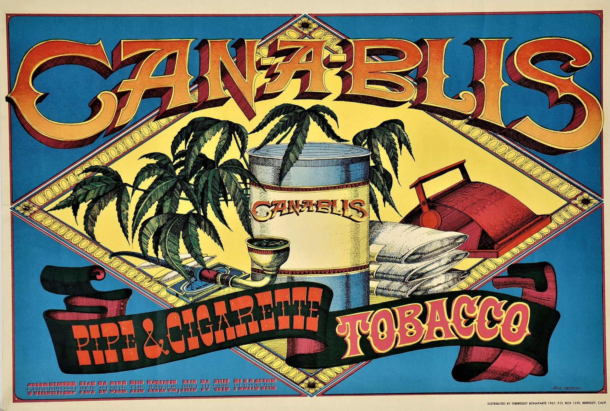 Canablis- Rick Griffin - Authentic Vintage Poster