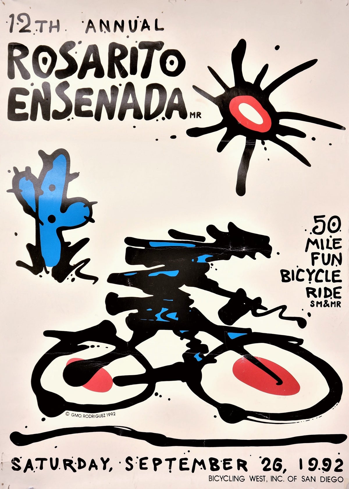 Rosarito Ensenada 50-Mile Ride - Authentic Vintage Poster