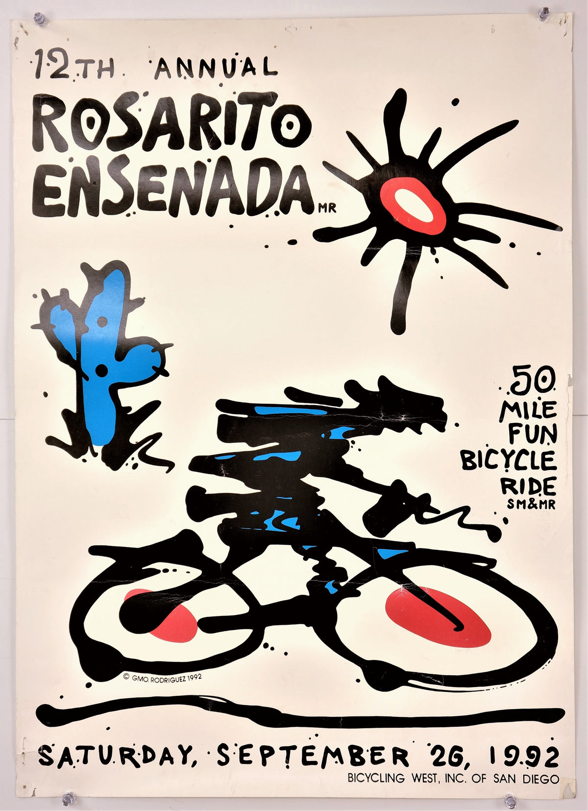 Rosarito Ensenada 50-Mile Ride - Authentic Vintage Poster