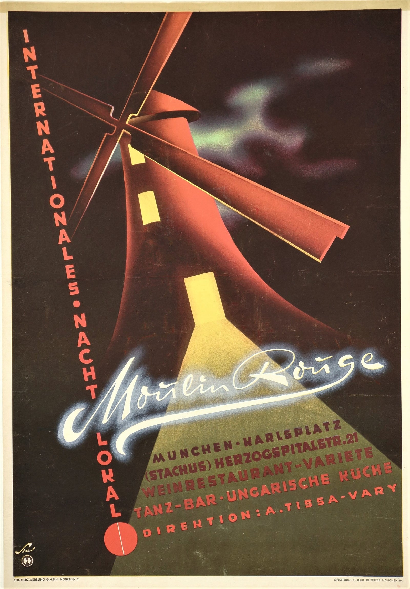 Moulin Rouge- Germany - Authentic Vintage Poster