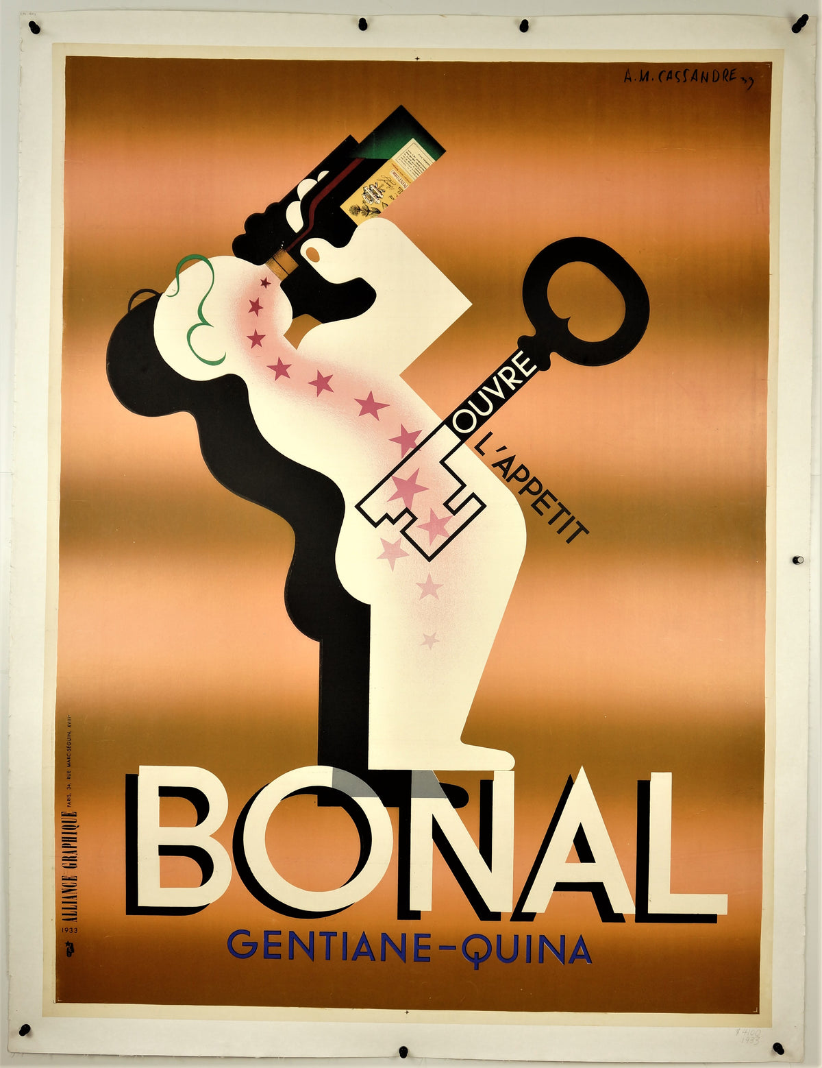 Bonal by Cassandre - Authentic Vintage Poster