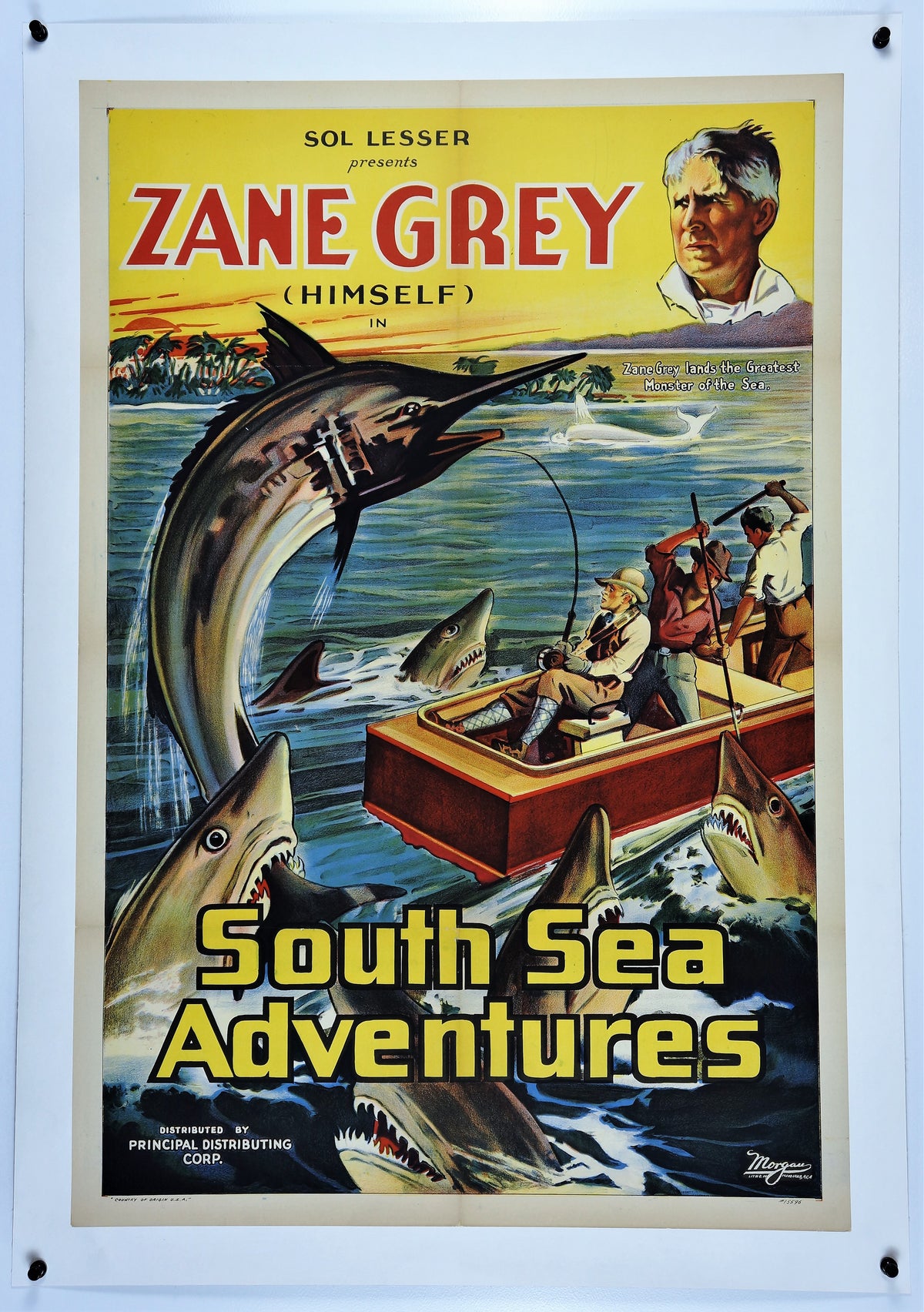 South Sea Adventures, Zane Grey - Authentic Vintage Poster