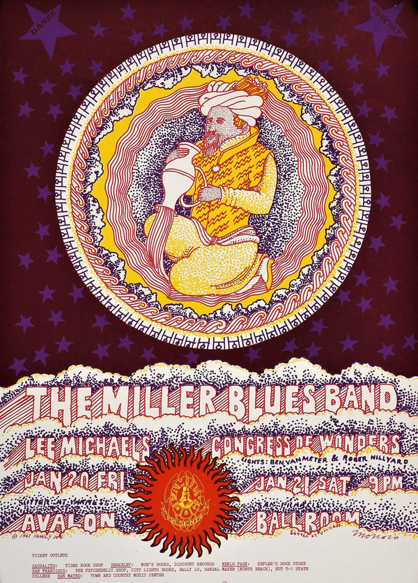 The Miller Blues Band - Authentic Vintage Poster