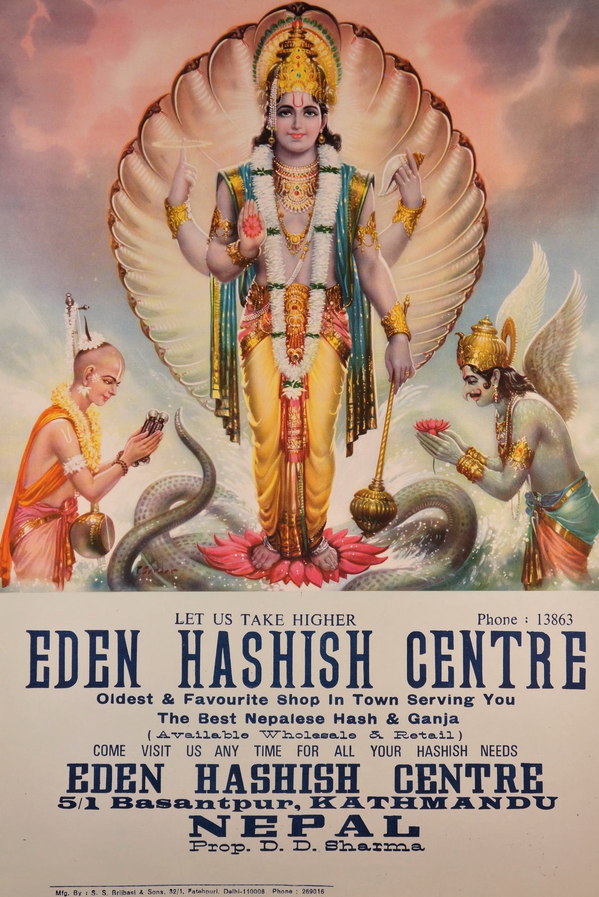 Eden Hashish Centre - Authentic Vintage Poster