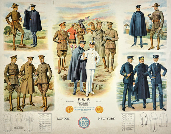 F.B.Q. Clothing Company- Uniforms - Authentic Vintage Poster