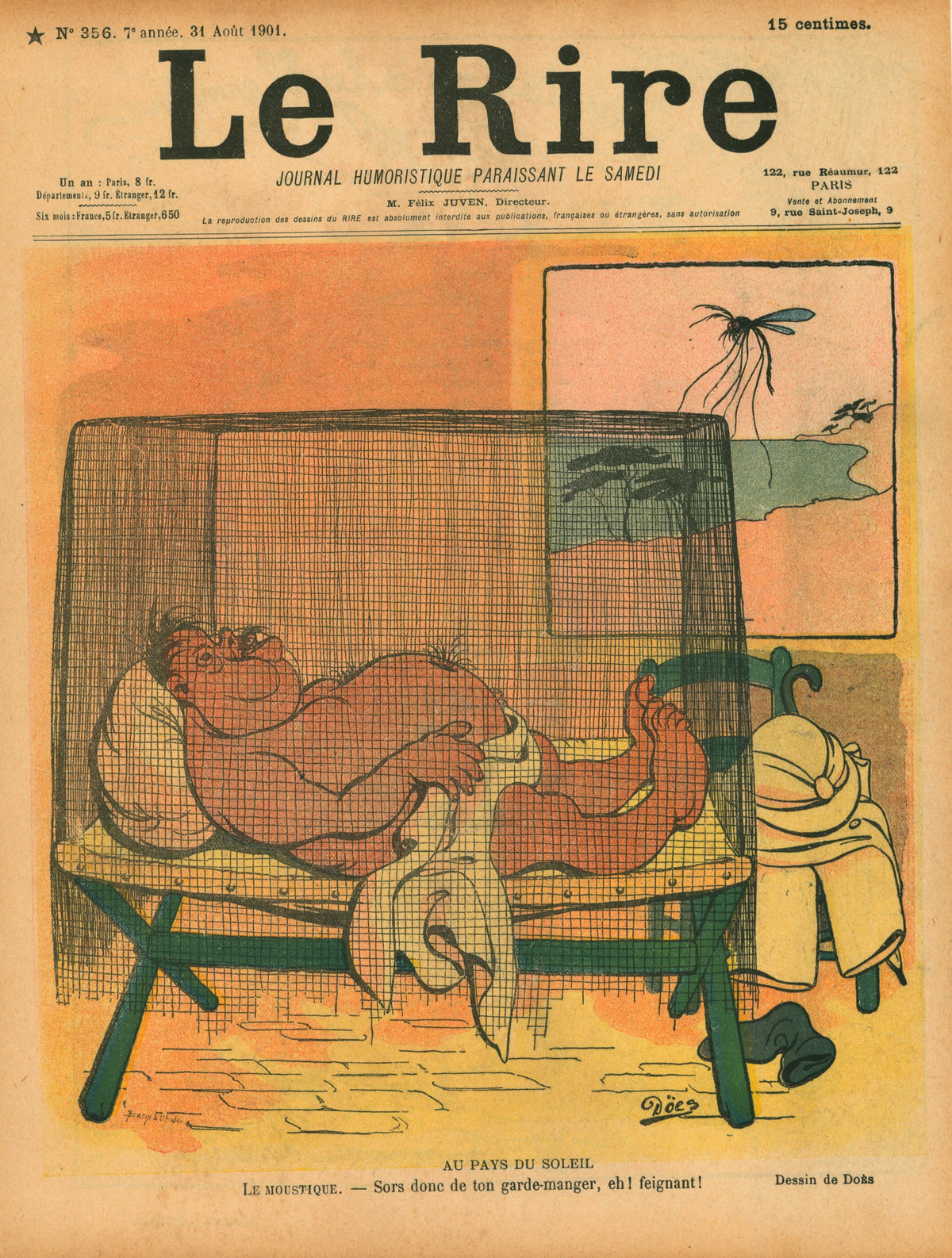 French Satirical Comic 19 - Authentic Vintage Antique Print