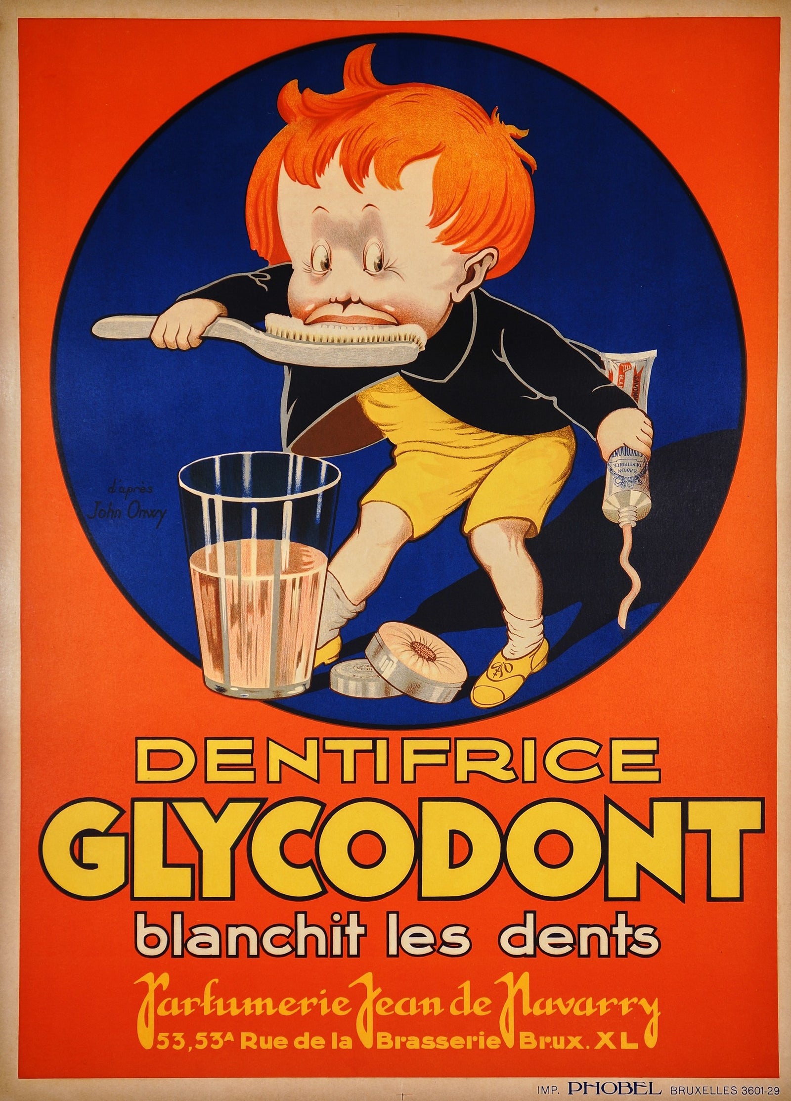 Glycodont Dentifrice - Authentic Vintage Poster