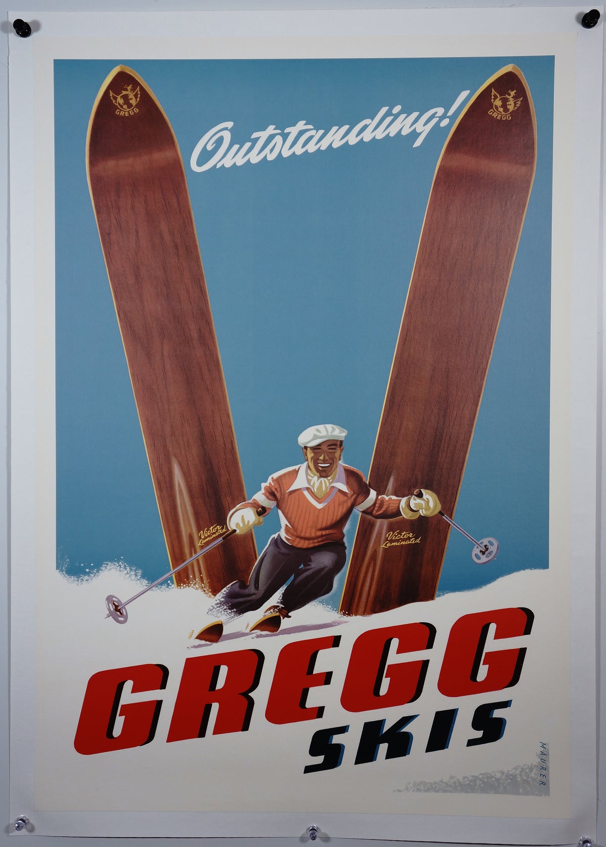Gregg Skis - Authentic Vintage Poster