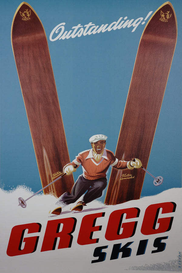 Gregg Skis - Authentic Vintage Poster