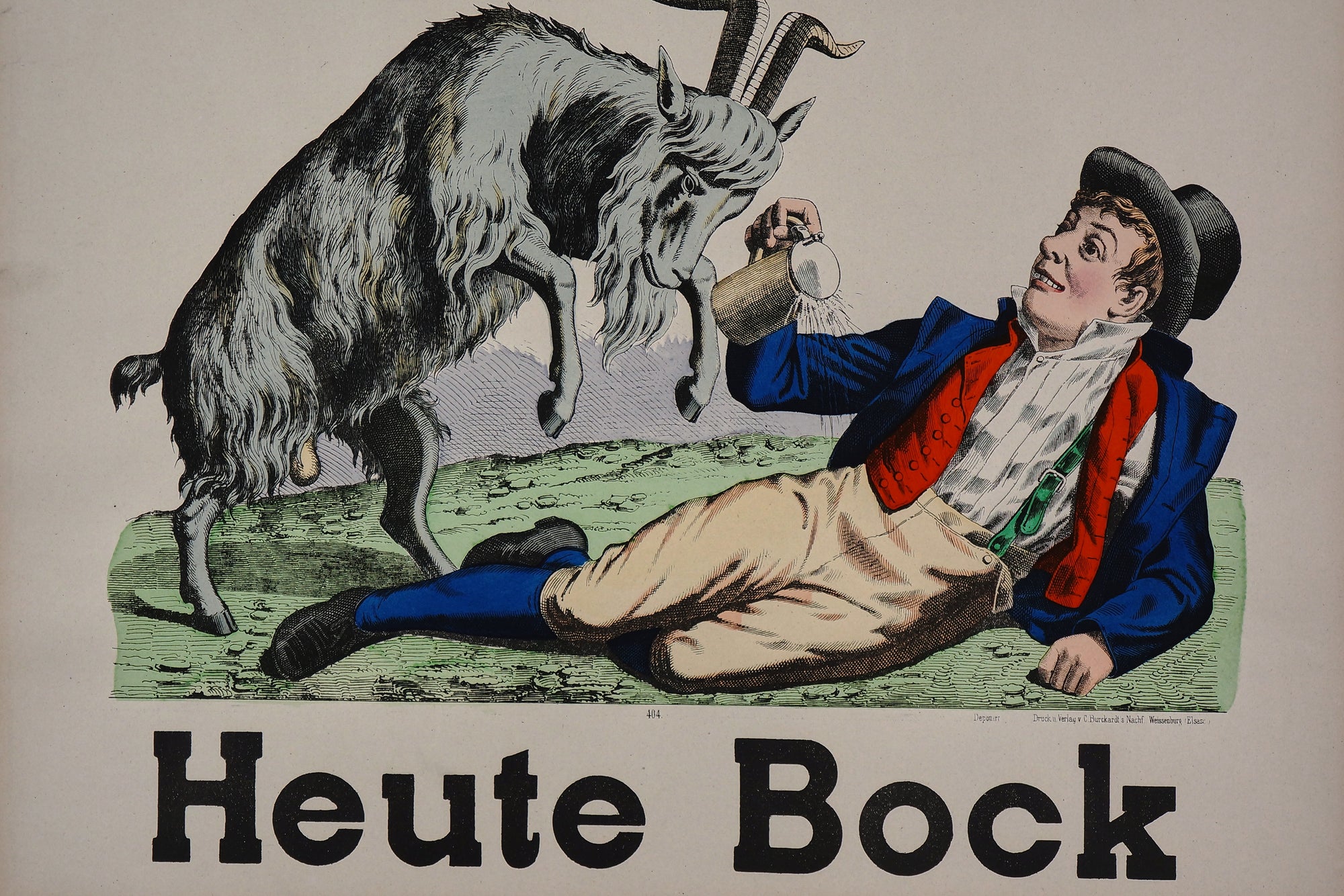 Wissembourg- Heute Bock No. 404 - Authentic Vintage Poster