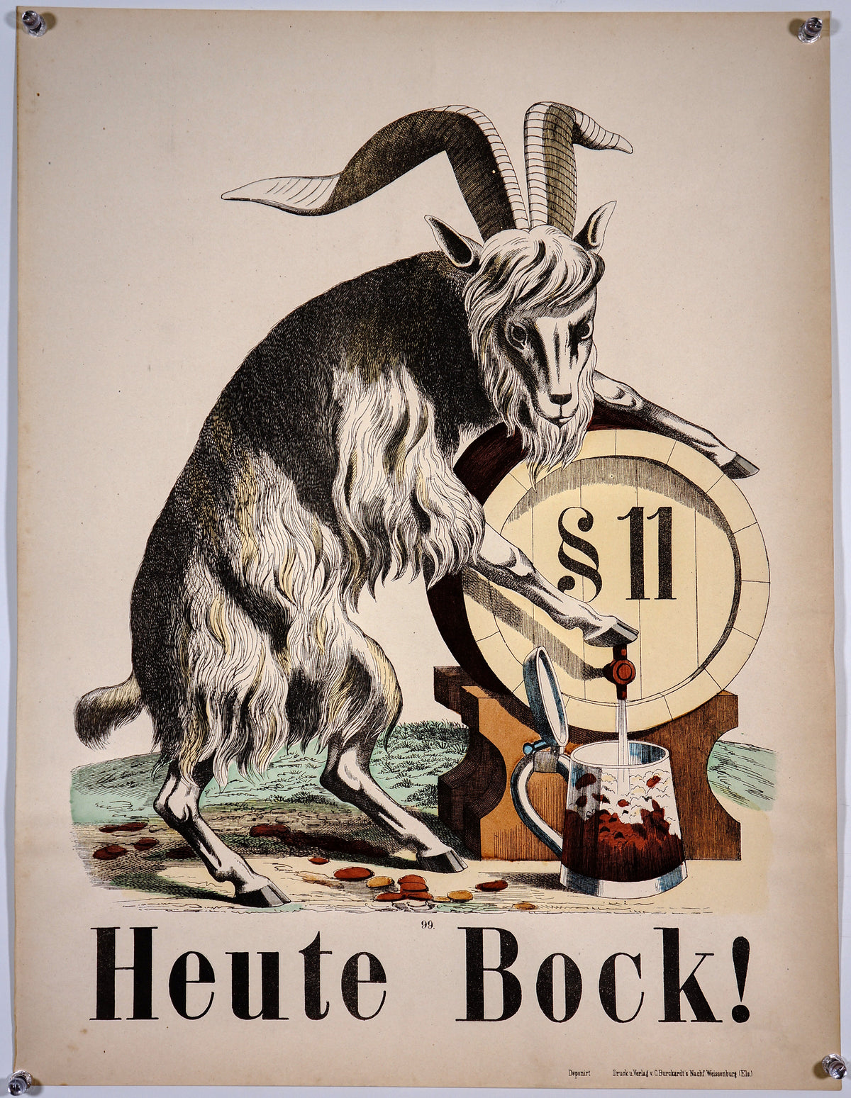 Wissembourg- Heute Bock No. 99 - Authentic Vintage Poster