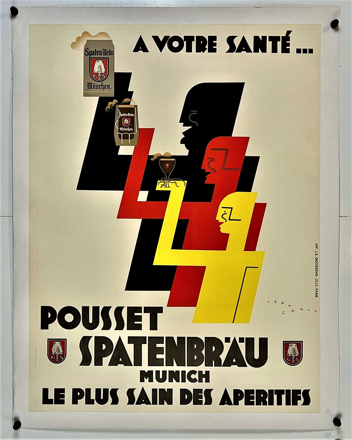 Spatenbräu by Jean Carlu - Authentic Vintage Poster