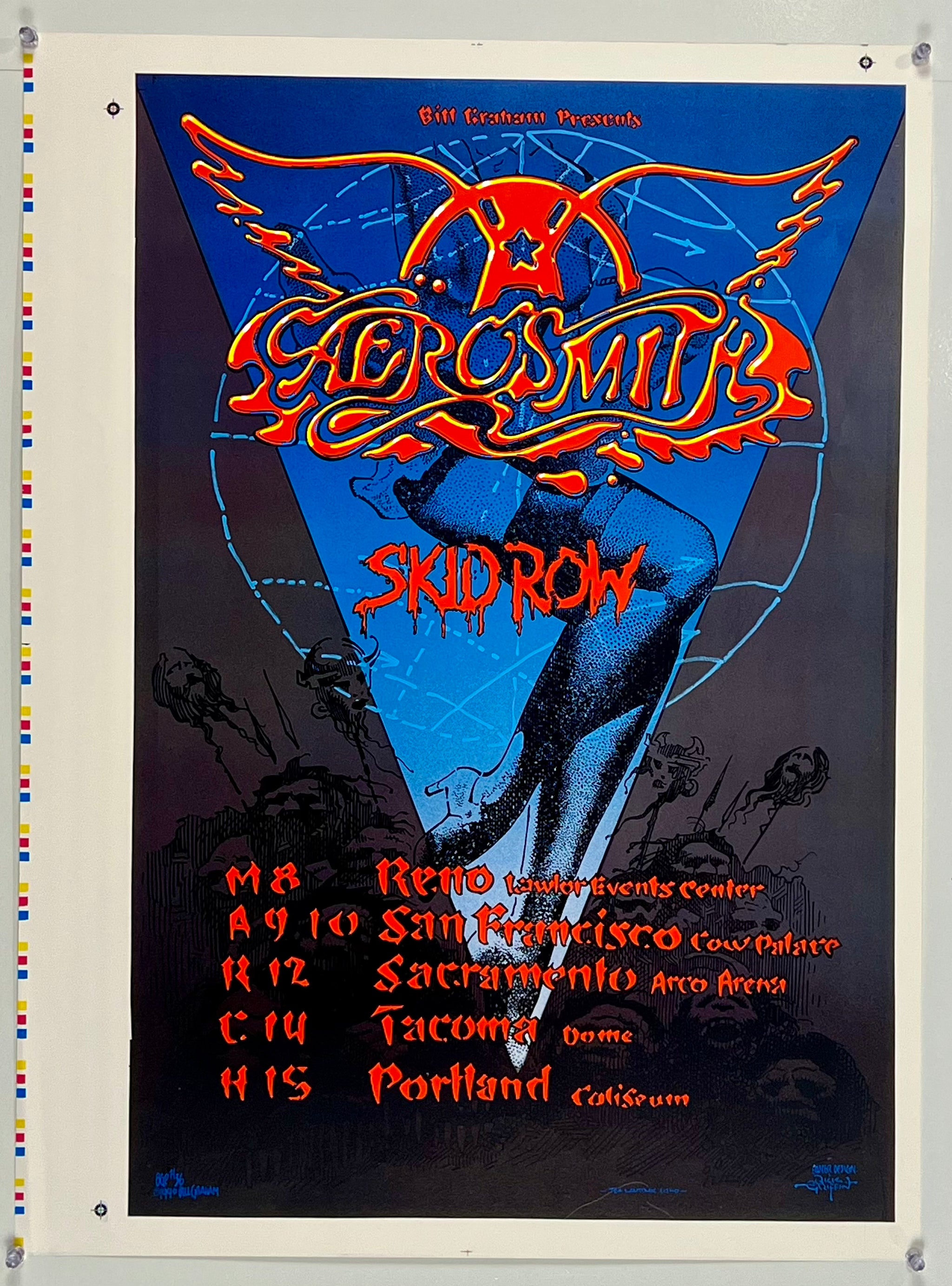 Aerosmith Skid Row - Authentic Vintage Posters Aerosmith Skid Row - Authentic Vintage Posters