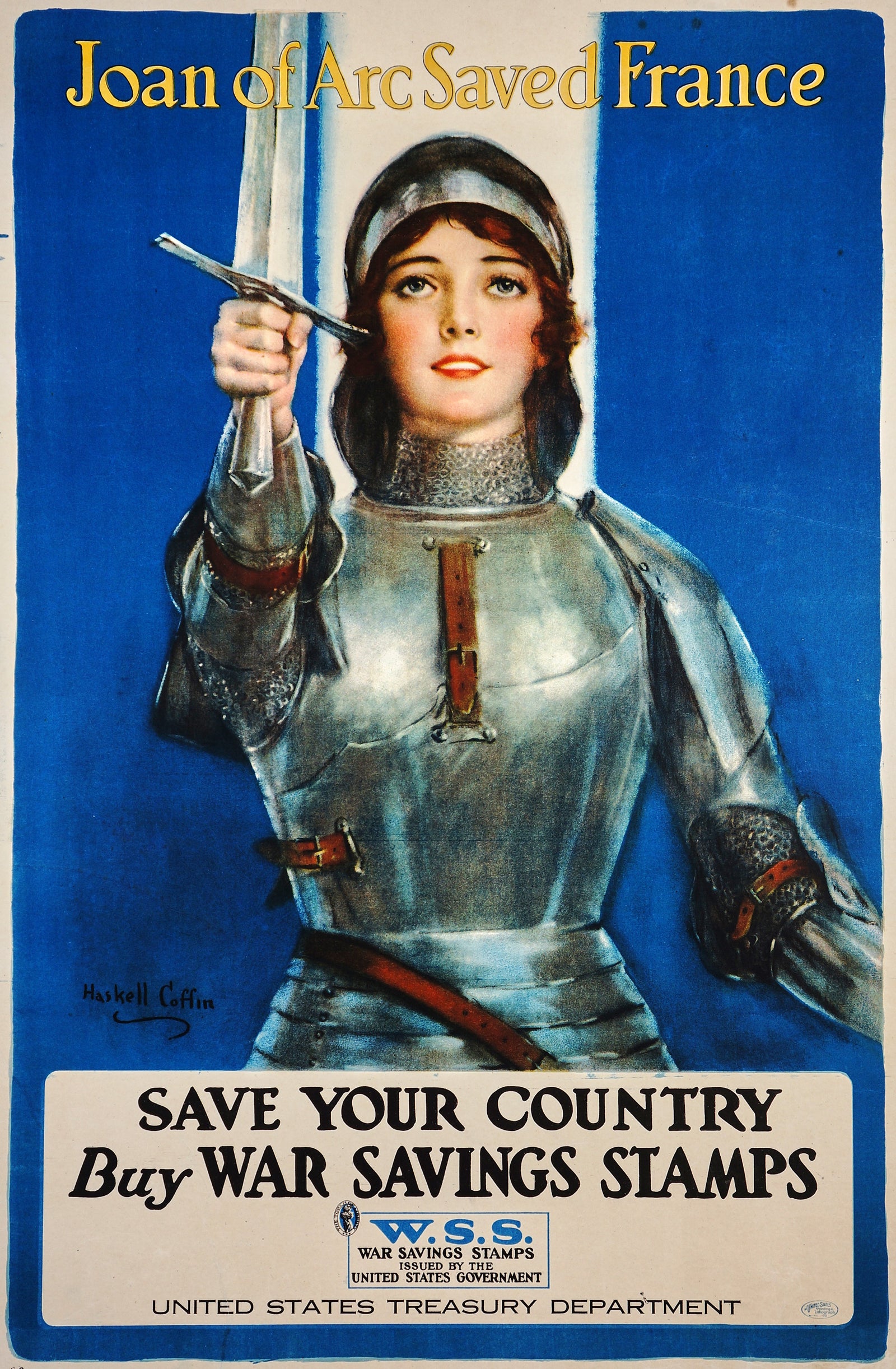Joan of Arc Saved France - Authentic Vintage Poster