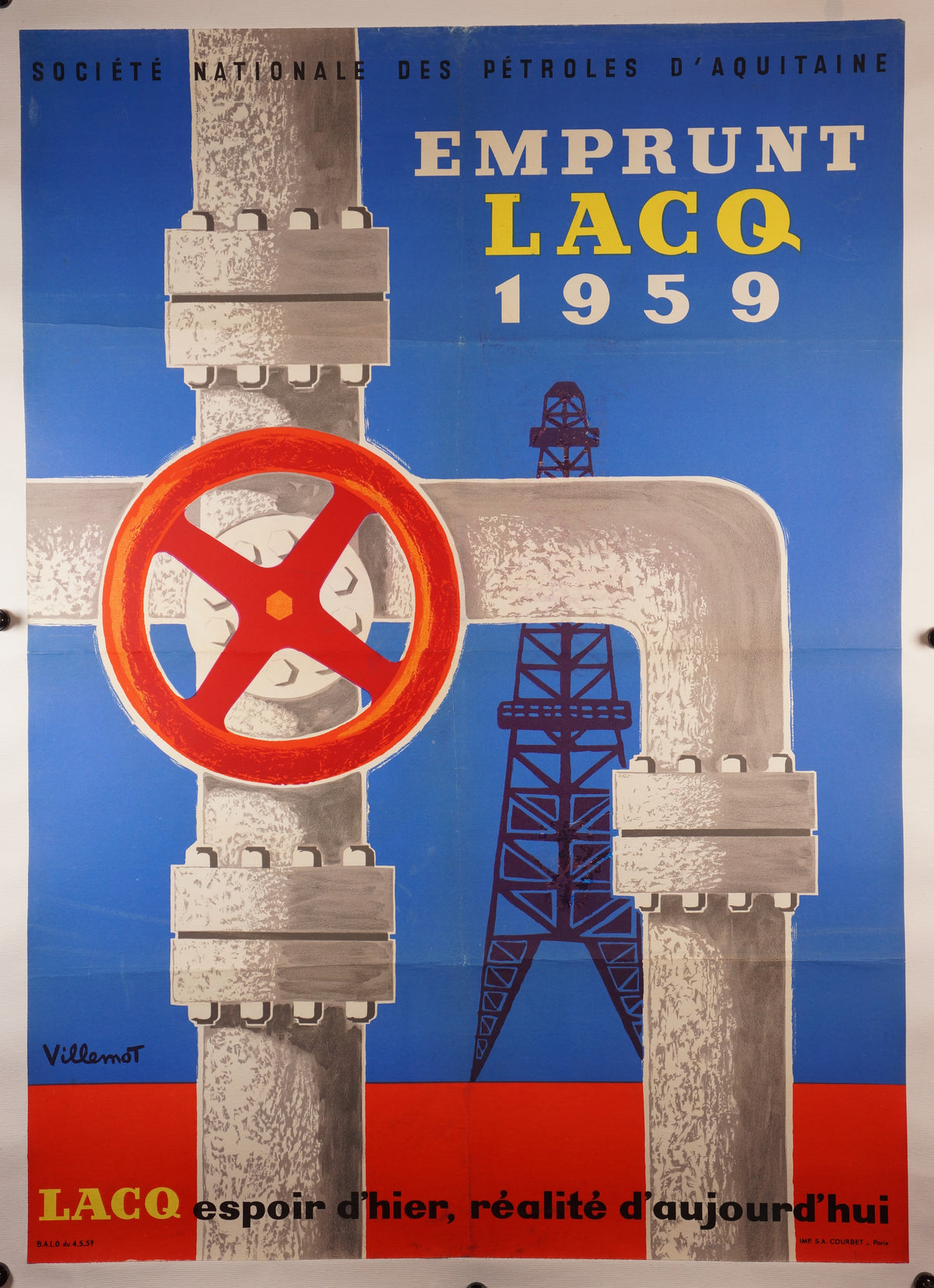 Emprunt Lacq - Authentic Vintage Poster