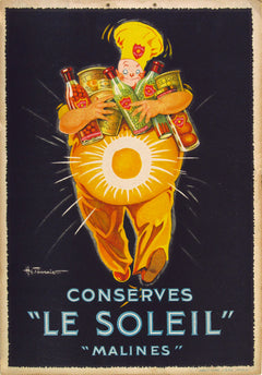 Conserves Le Soleil Window Card- Original Vintage Poster