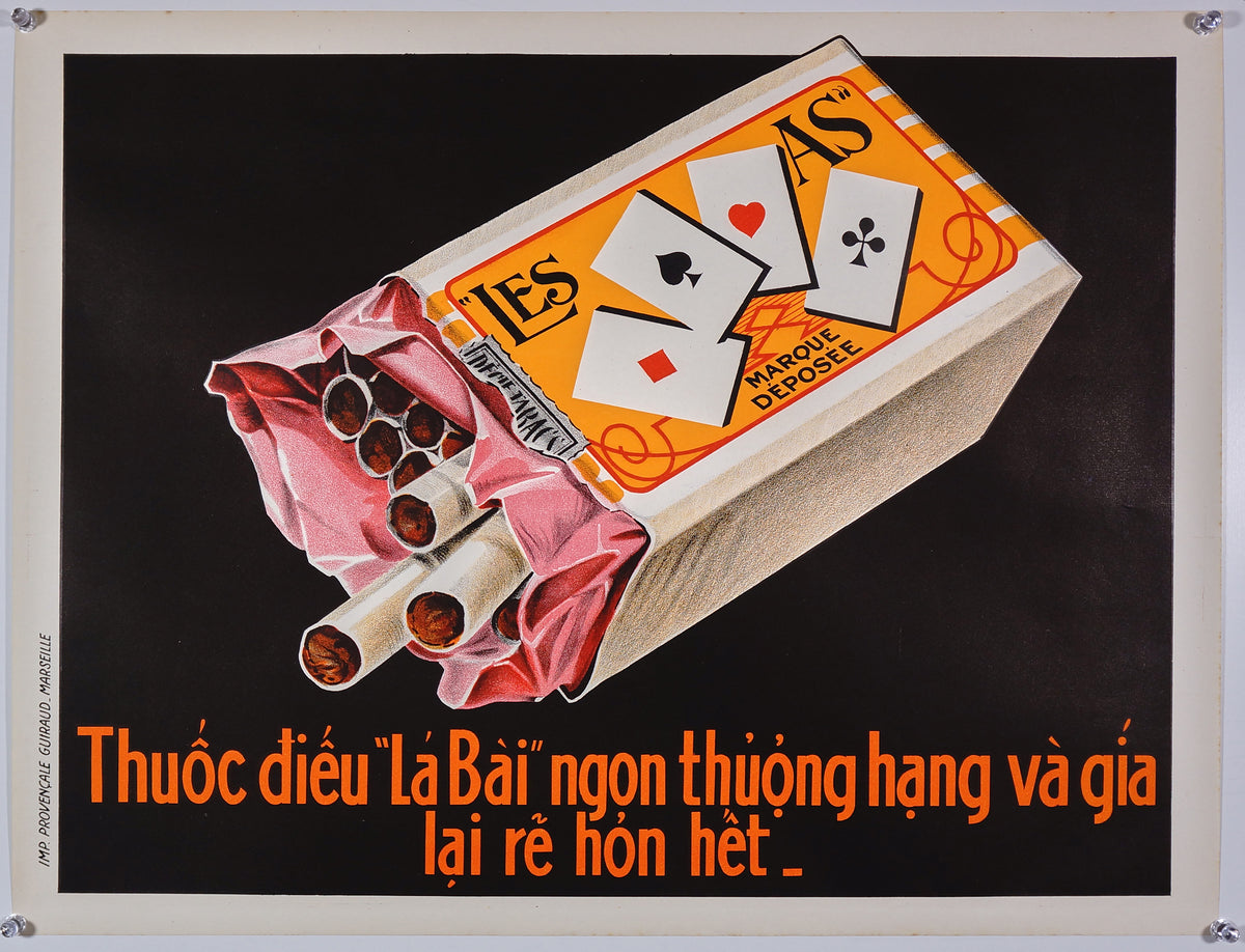 Les As Tobacco - Authentic Vintage Poster