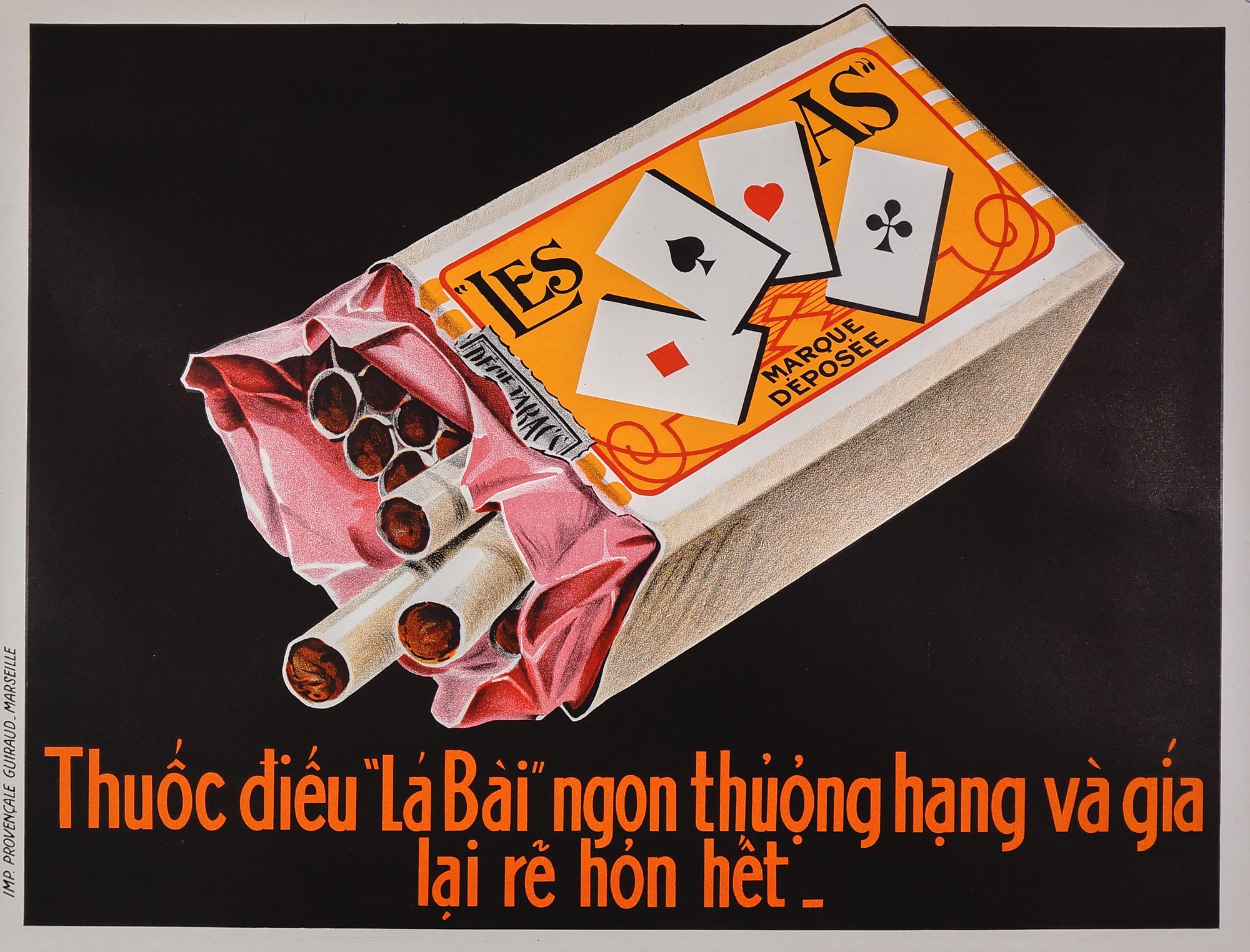 Les As Tobacco - Authentic Vintage Poster