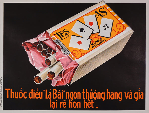 Les As Tobacco - Authentic Vintage Poster