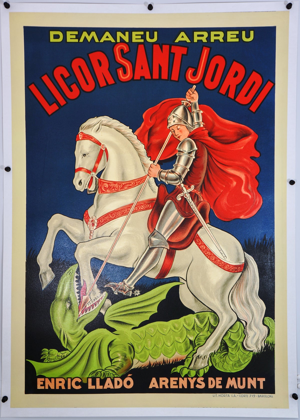 Licor Sant Jordi - Authentic Vintage Poster