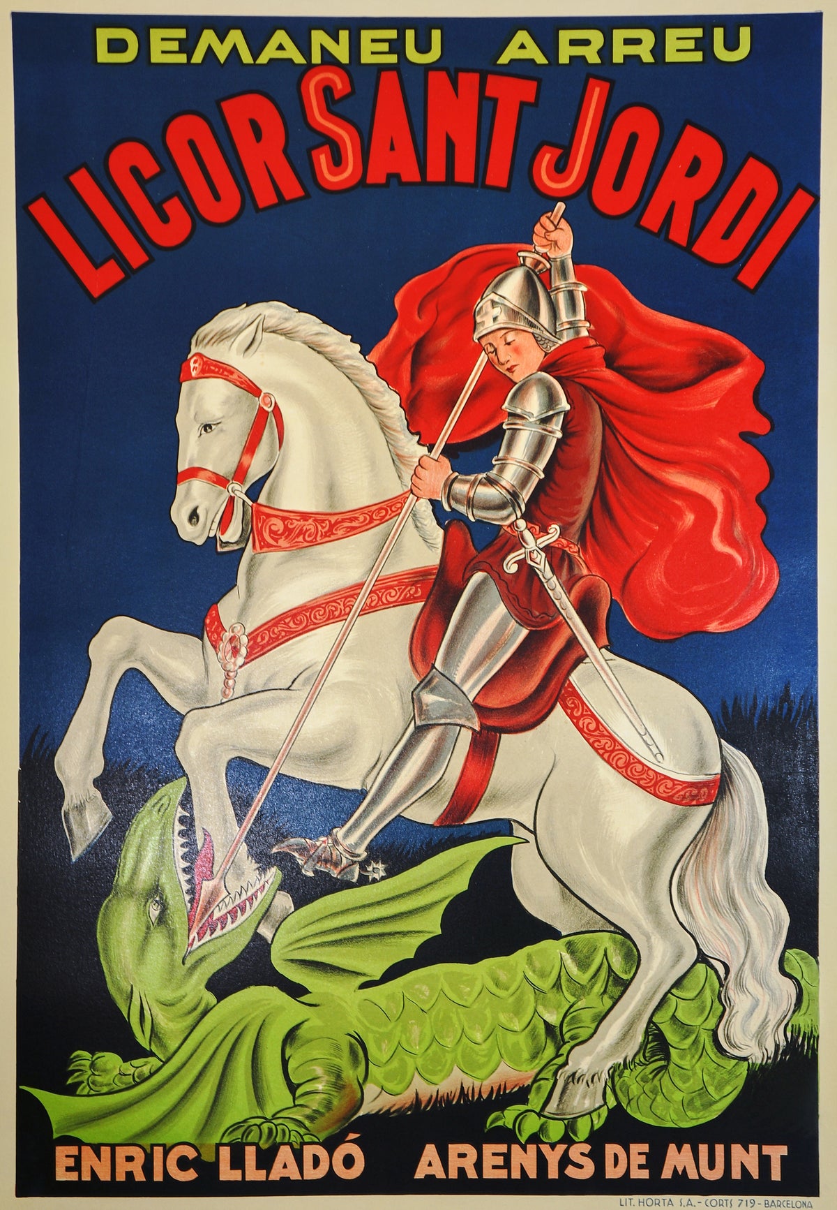 Licor Sant Jordi - Authentic Vintage Poster