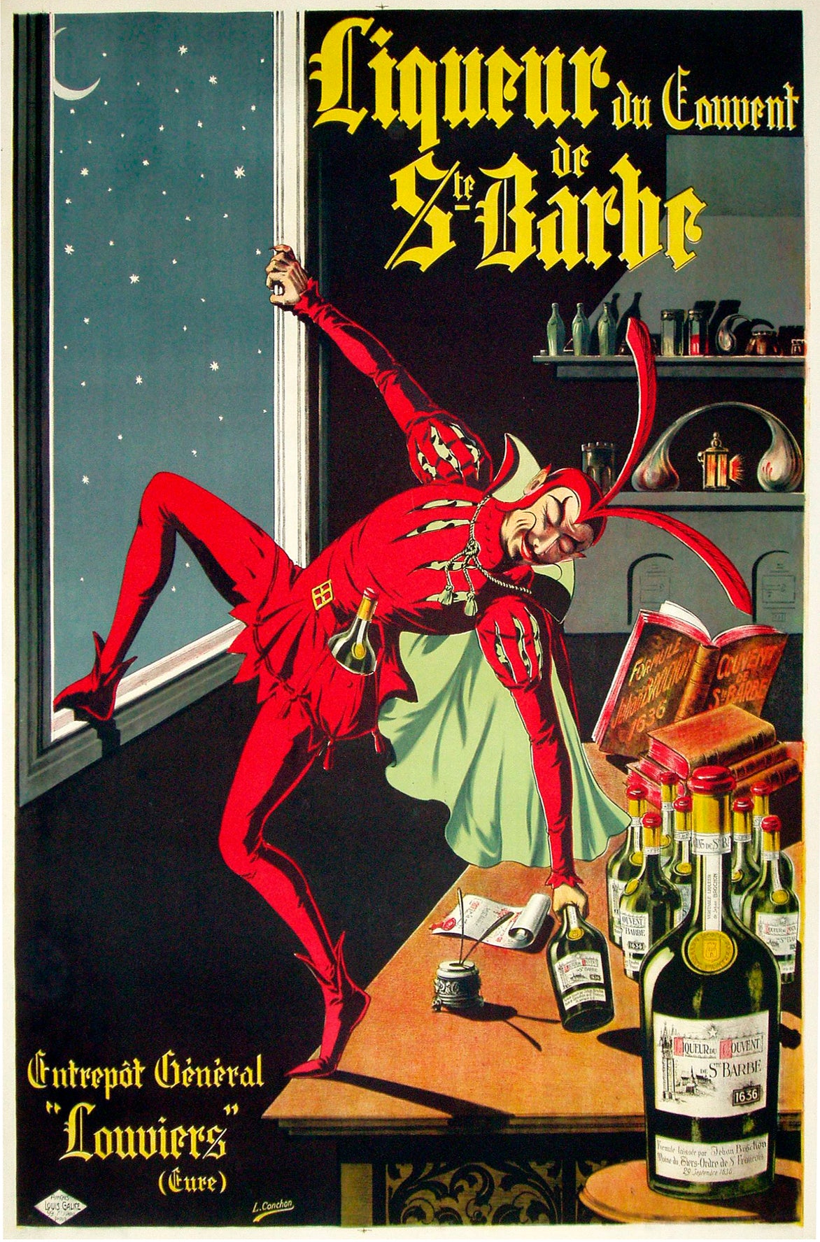 Liqueur St. Barbe - Authentic Vintage Poster