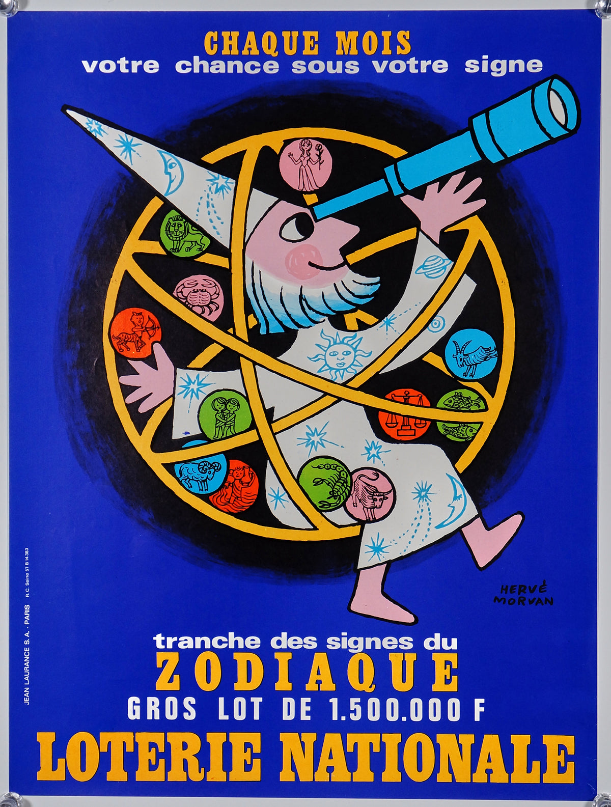 Loterie Nationale,  Hervé Morvan - Authentic Vintage Poster