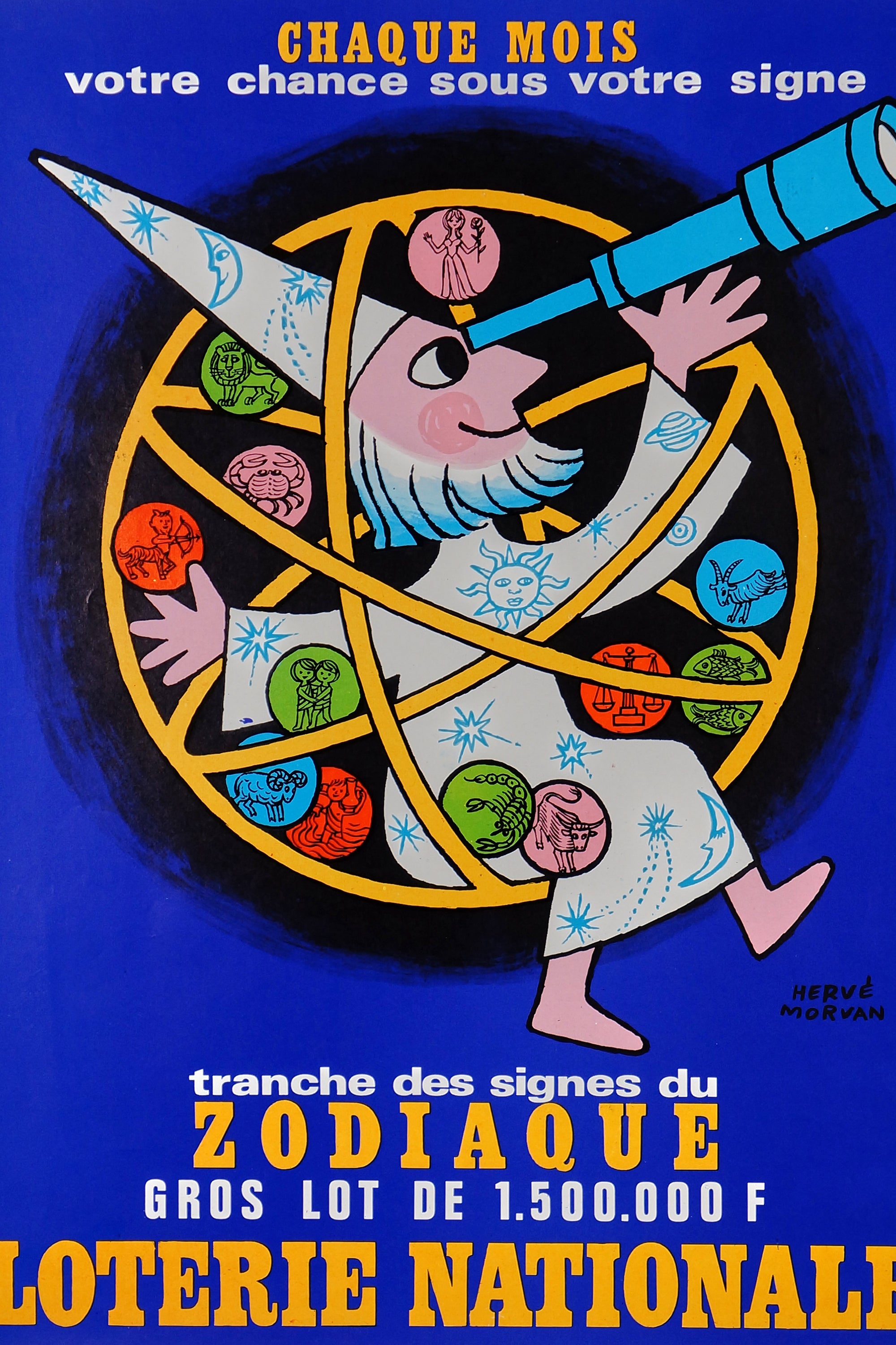 Loterie Nationale,  Hervé Morvan - Authentic Vintage Poster