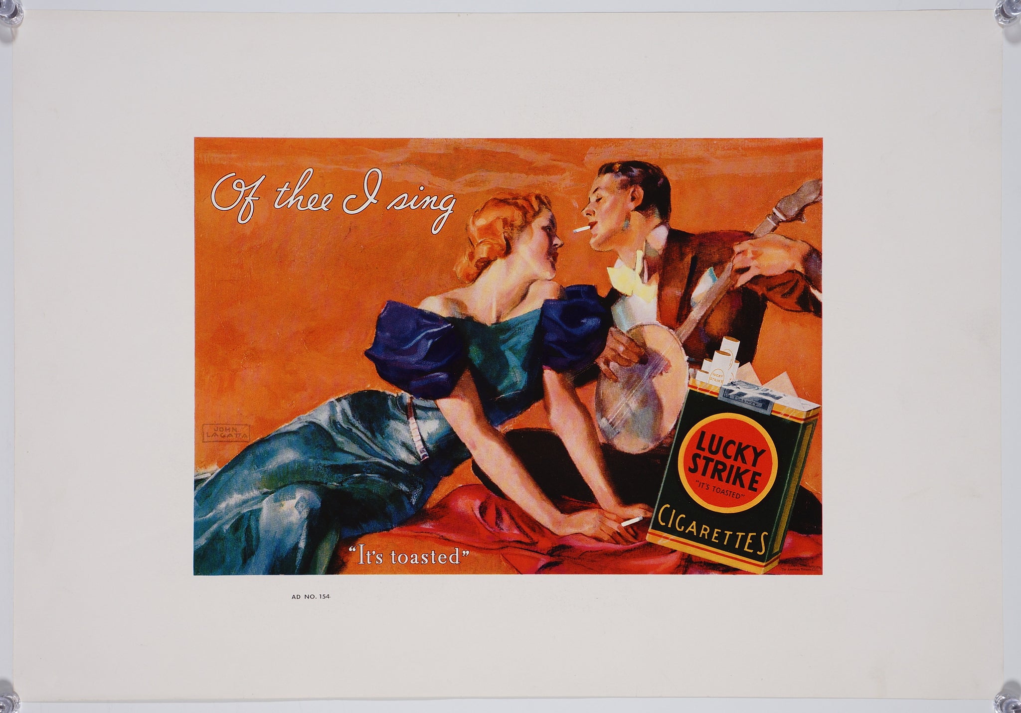 Lucky Strike Ad Proofs (5)- Original Vintage Poster - Authentic
