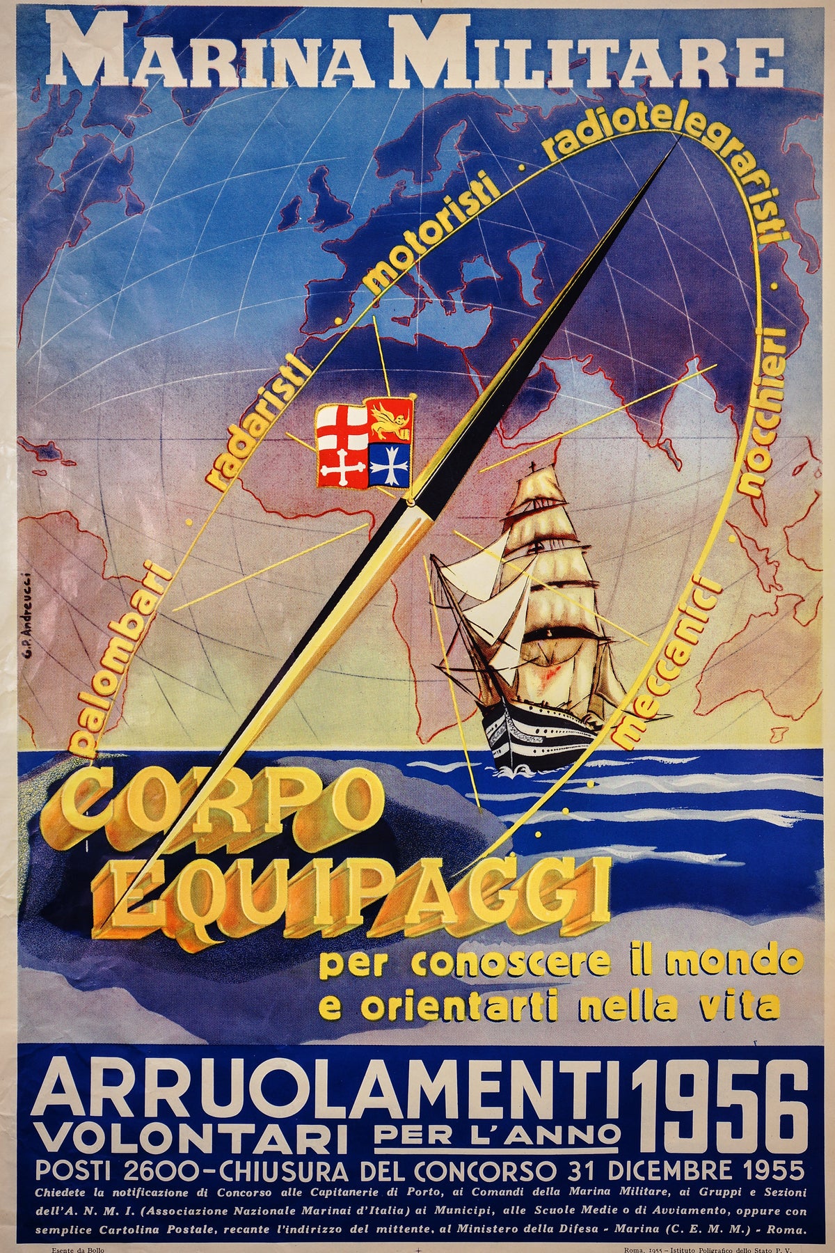 Marina Militare - Authentic Vintage Poster