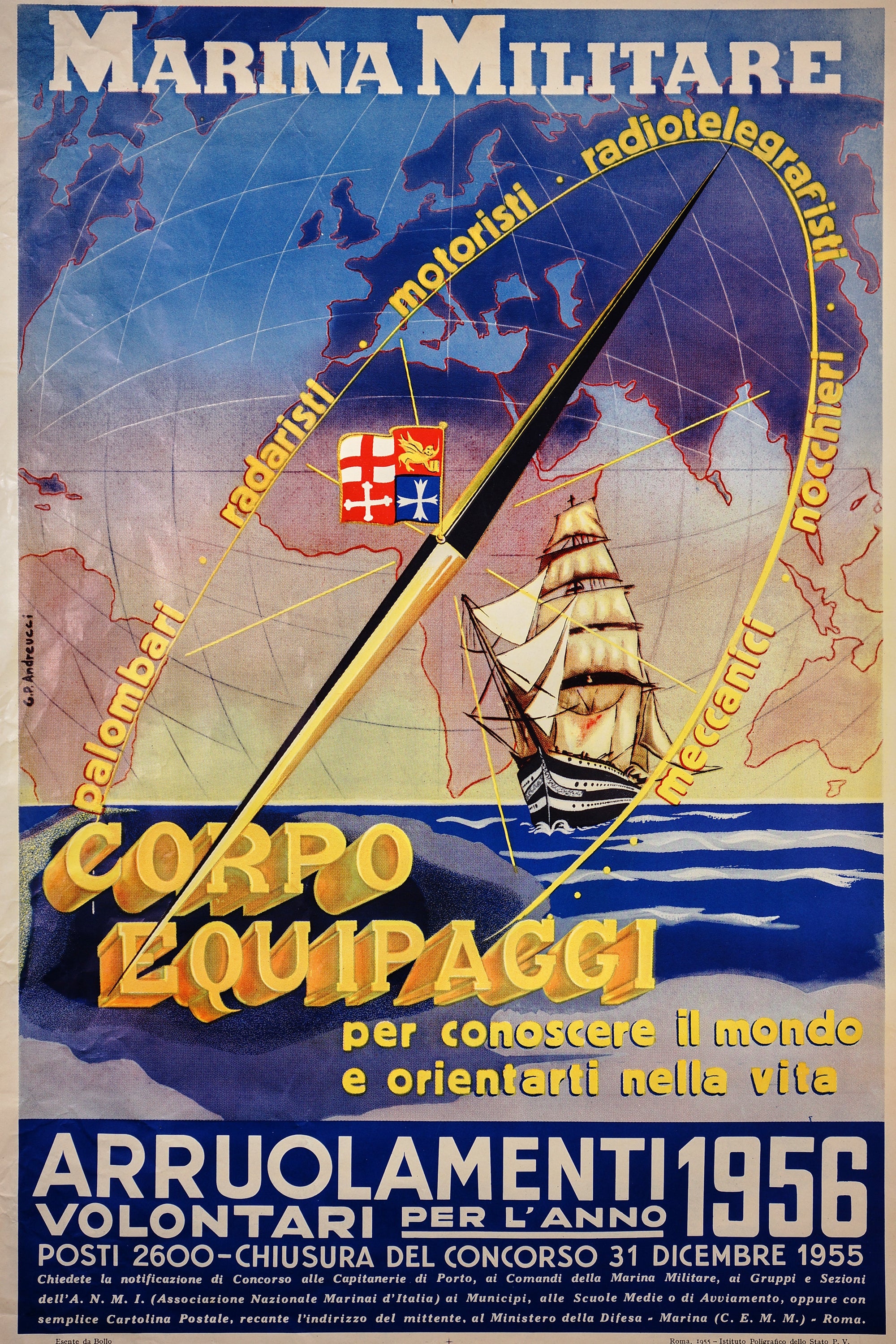 Marina Militare - Authentic Vintage Poster