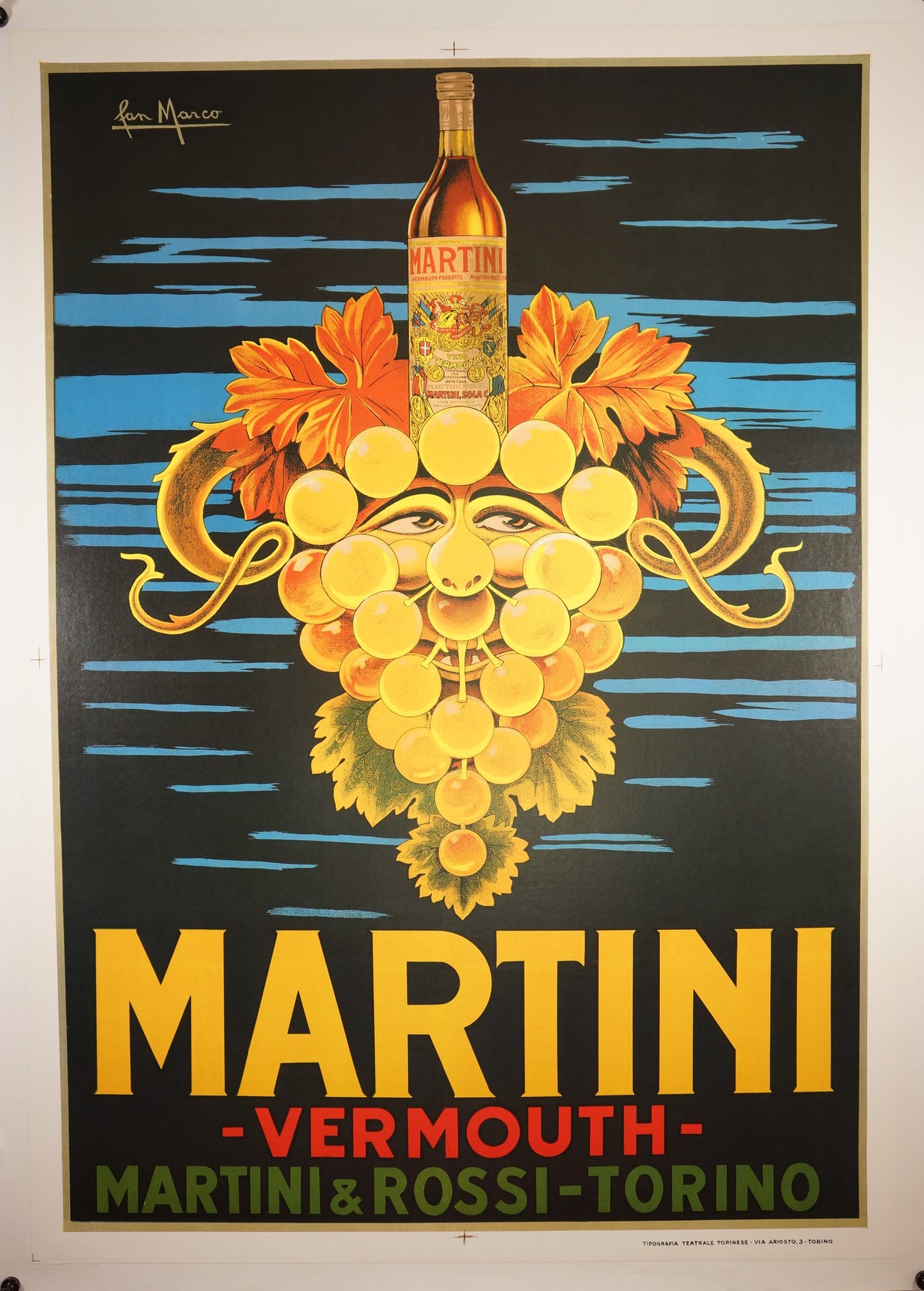 Martini Vermouth - Authentic Vintage Poster