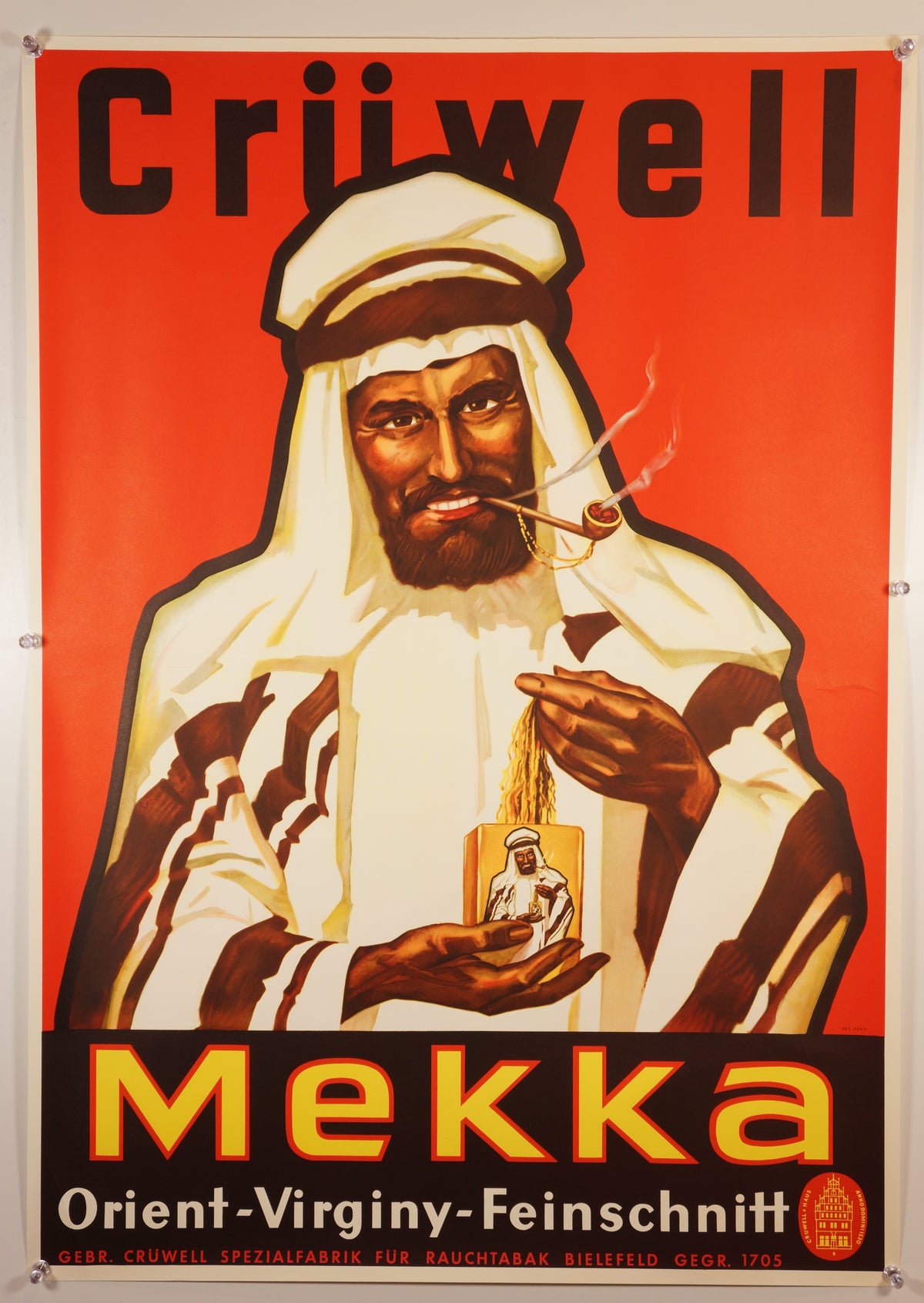 Cruwell Mekka Tobacco - Authentic Vintage Poster