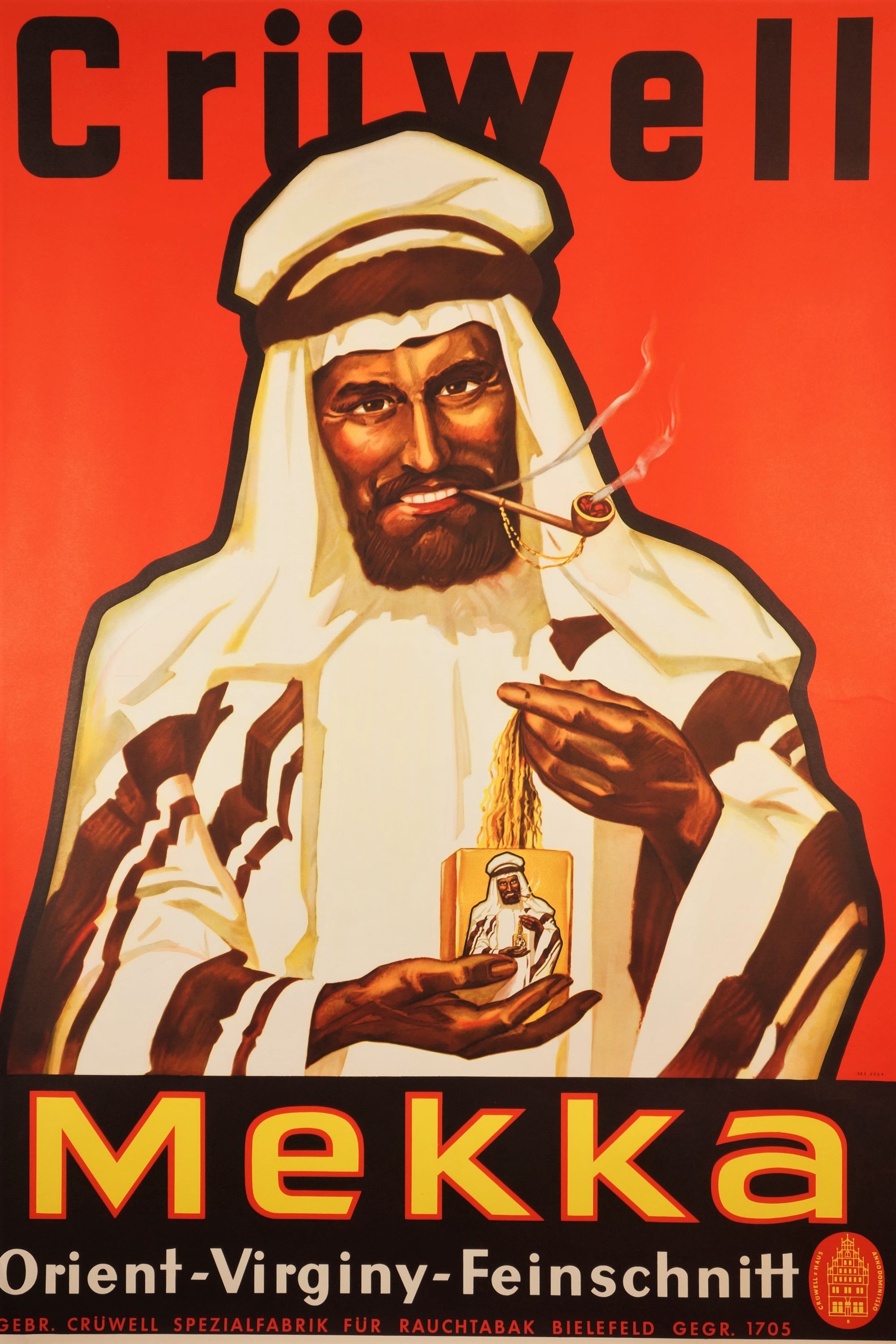 Cruwell Mekka Tobacco - Authentic Vintage Poster