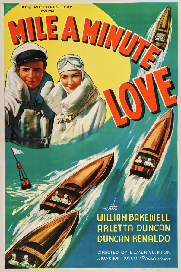Mile a Minute Love - Authentic Vintage Poster