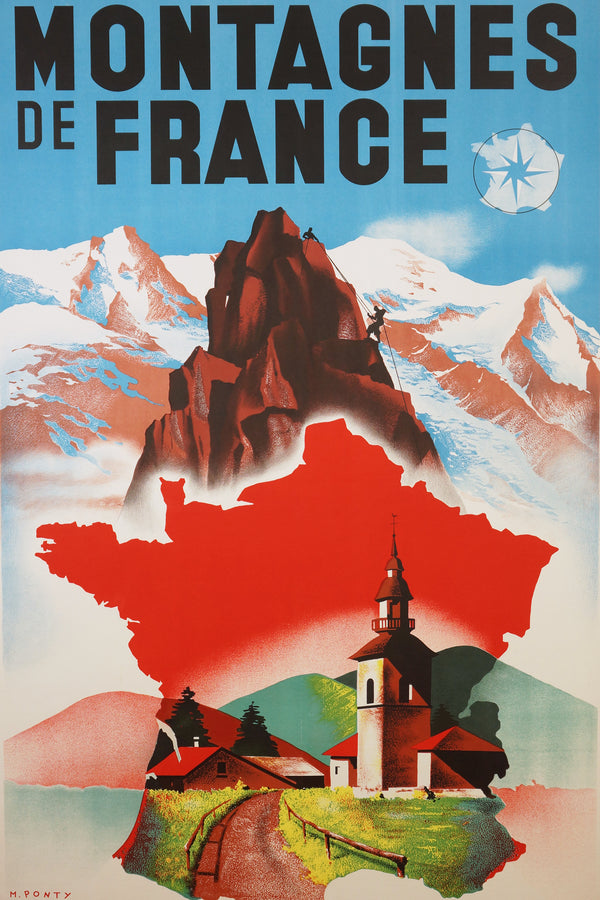 Montagnes de France - Authentic Vintage Poster