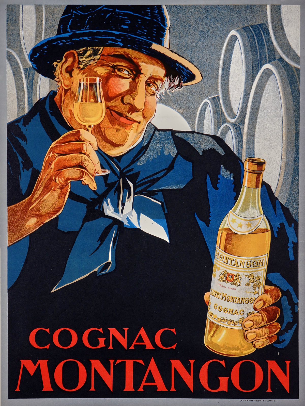 Cognac Montangon - Authentic Vintage Poster