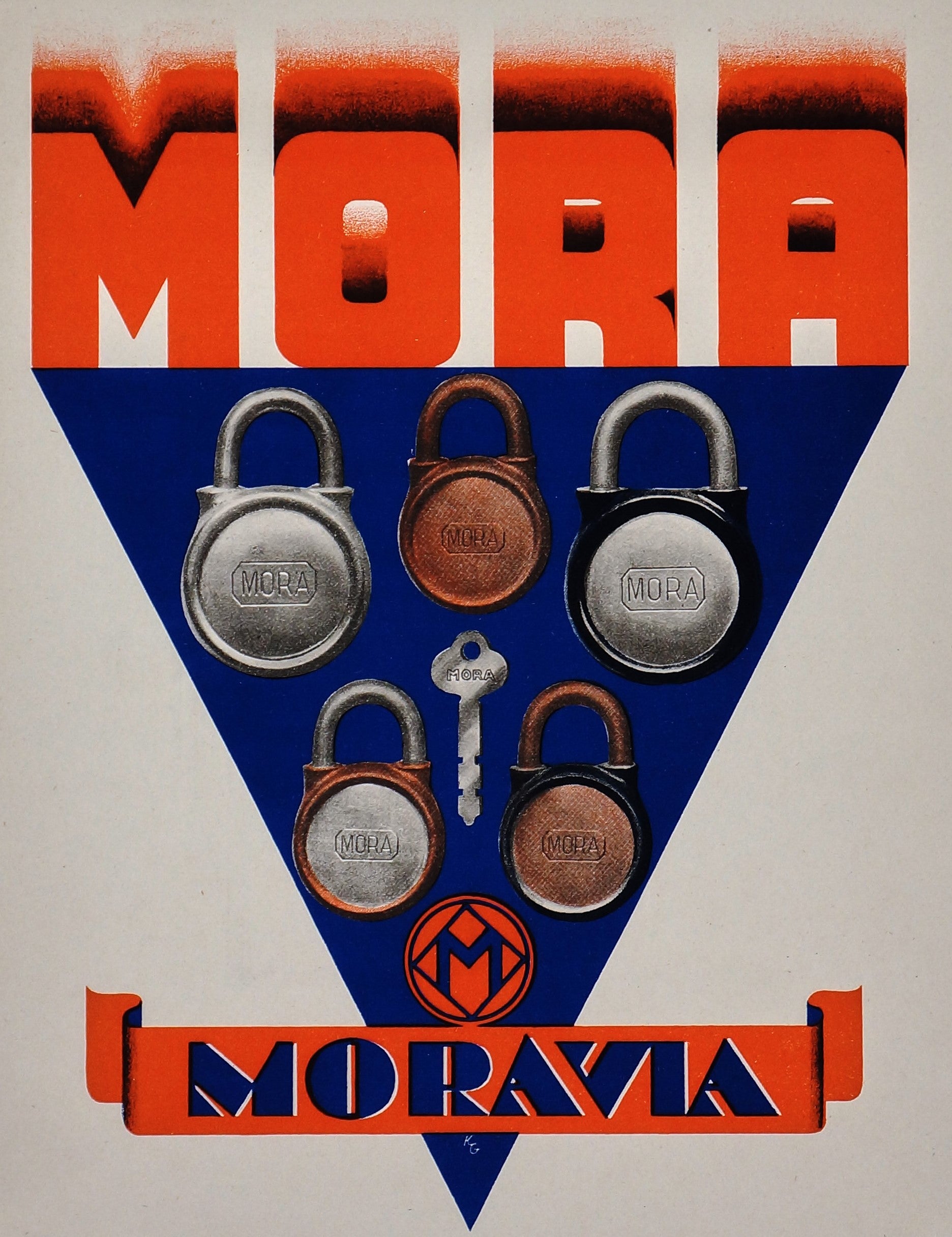 Mora Moravia- Locks - Authentic Vintage Poster