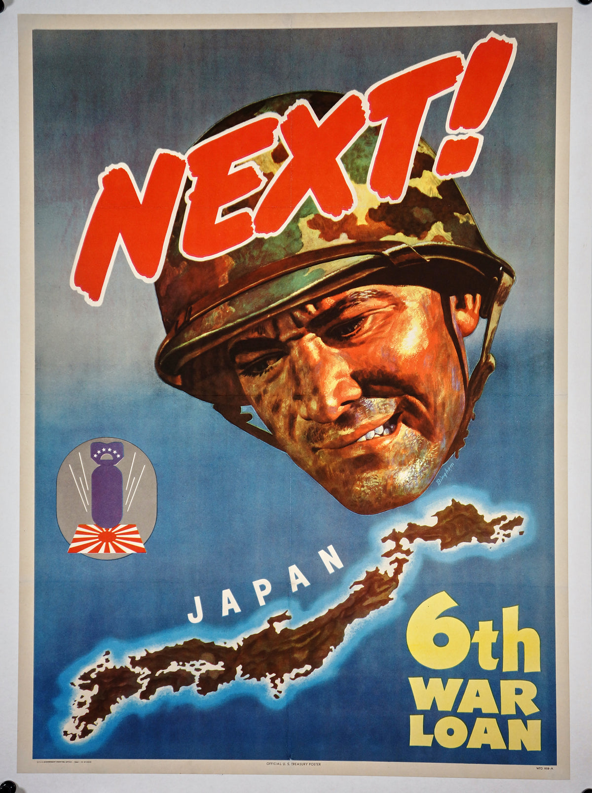 Next- 6th War Loan - Authentic Vintage Poster
