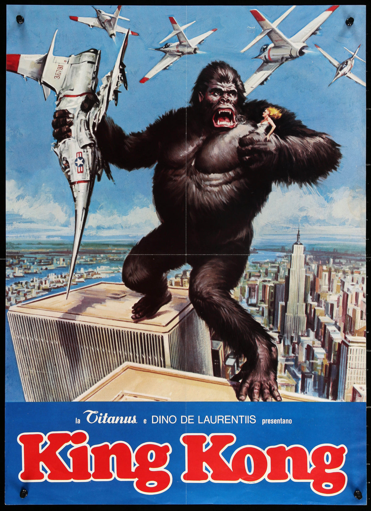 King Kong, Italian Release - Authentic Vintage Poster