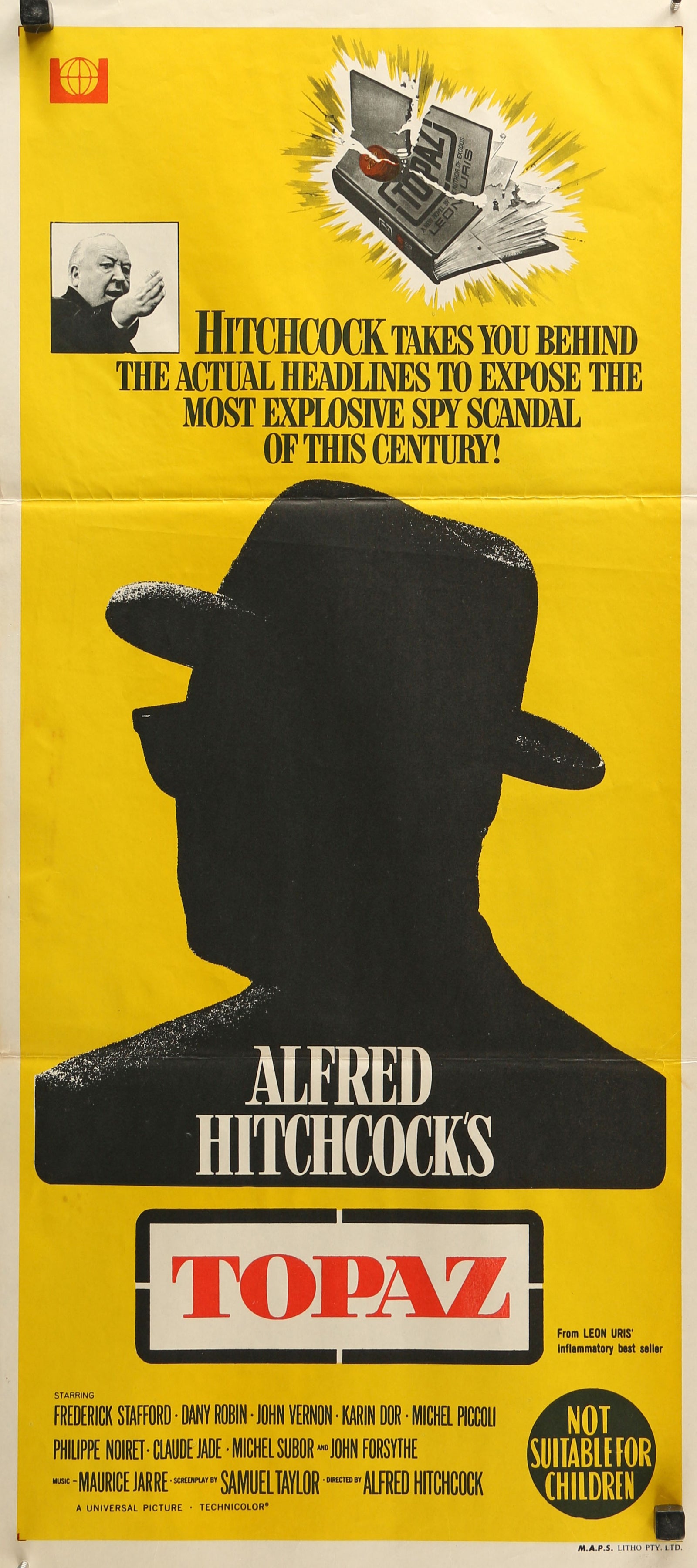 Topaz by Hitchcock - Authentic Vintage Poster