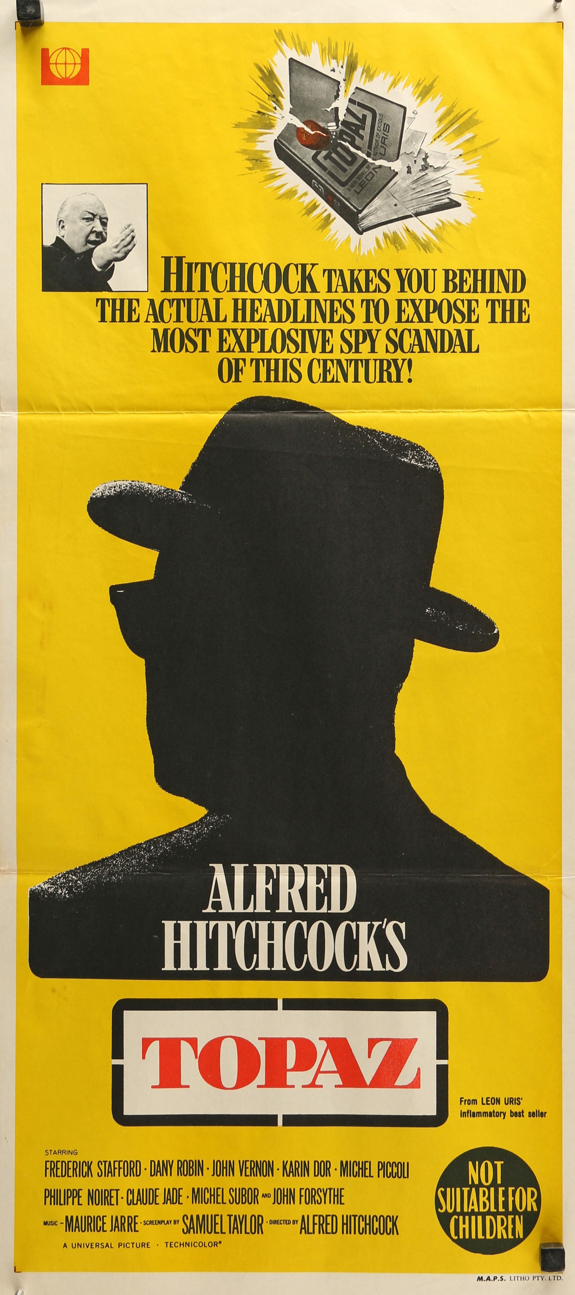 Topaz by Hitchcock - Authentic Vintage Poster