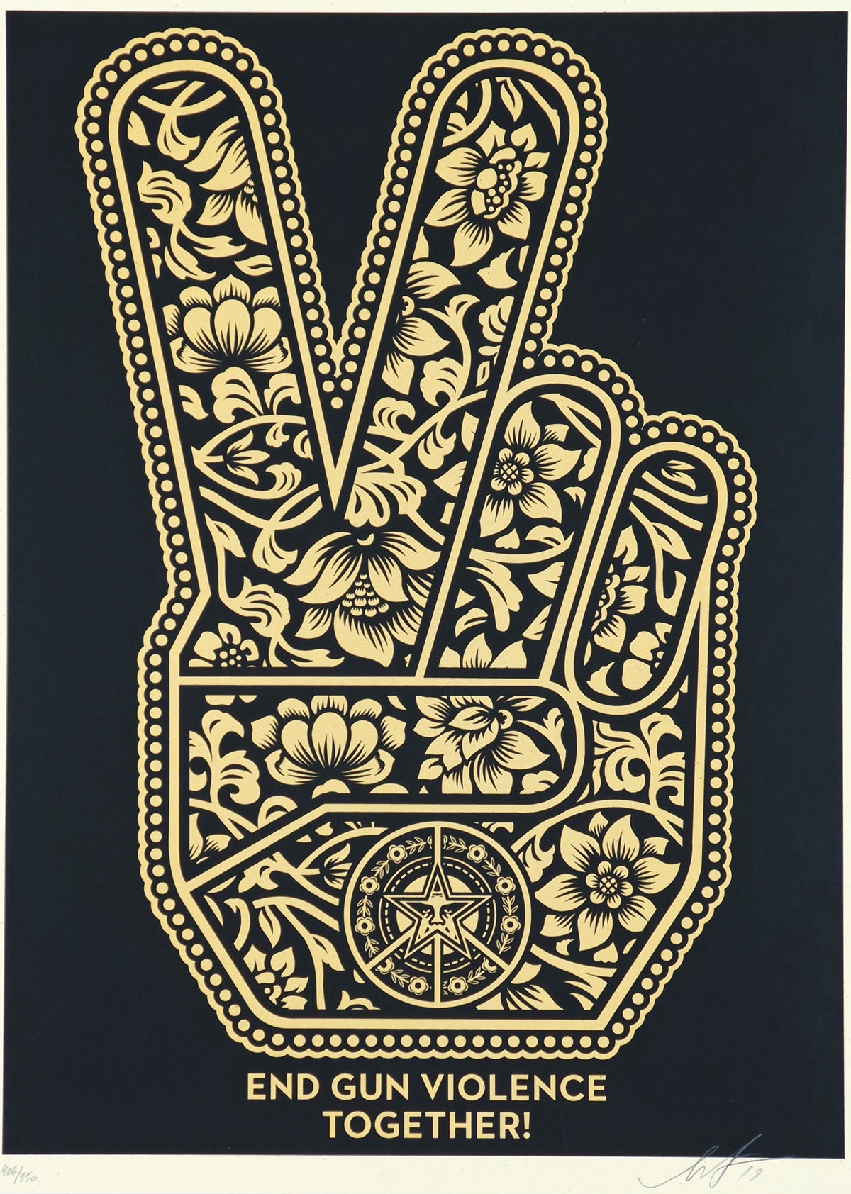 End Gun Violence- Shepard Fairey - Authentic Vintage Poster