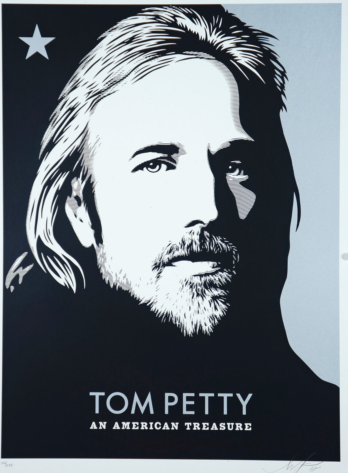 Tom Petty an American Treasure- Shepard Fairey - Authentic Vintage Poster