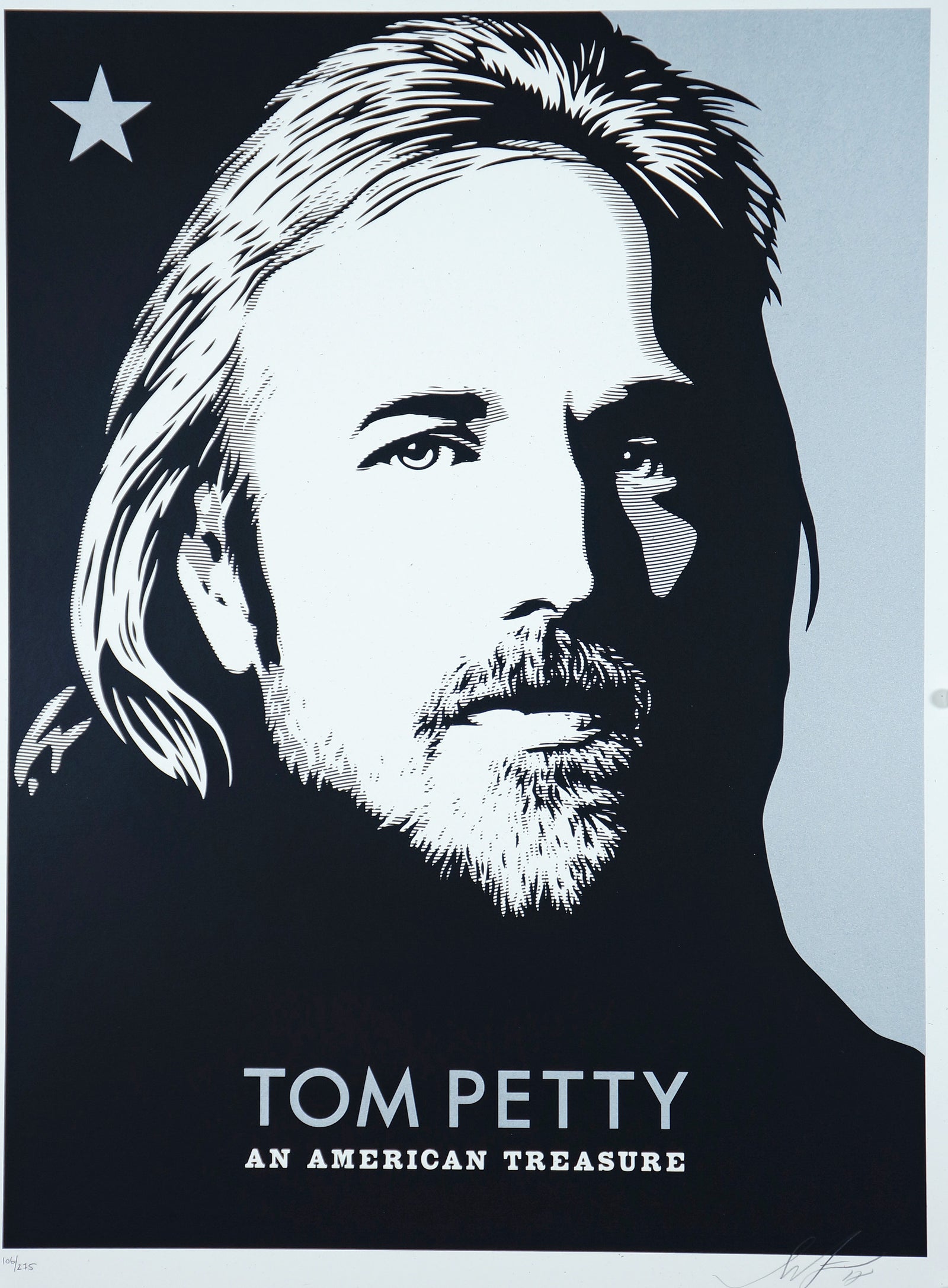 Tom Petty an American Treasure- Shepard Fairey - Authentic Vintage Poster
