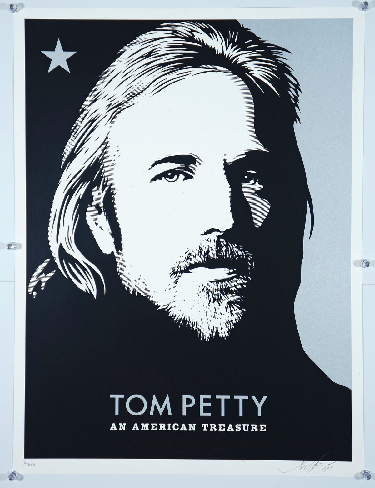 Tom Petty an American Treasure- Shepard Fairey - Authentic Vintage Poster