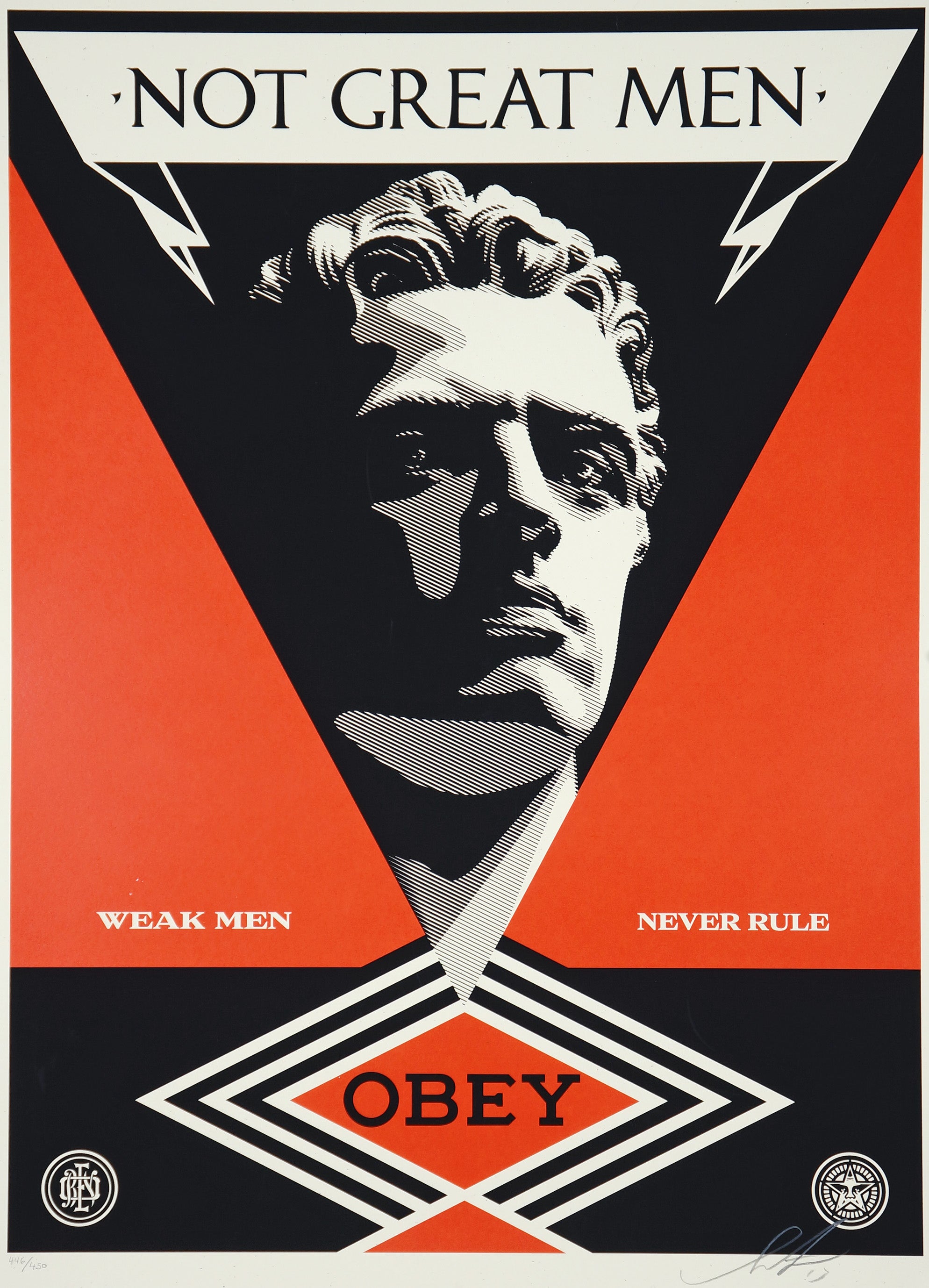 Not Great Men- Shepard Fairey - Authentic Vintage Poster