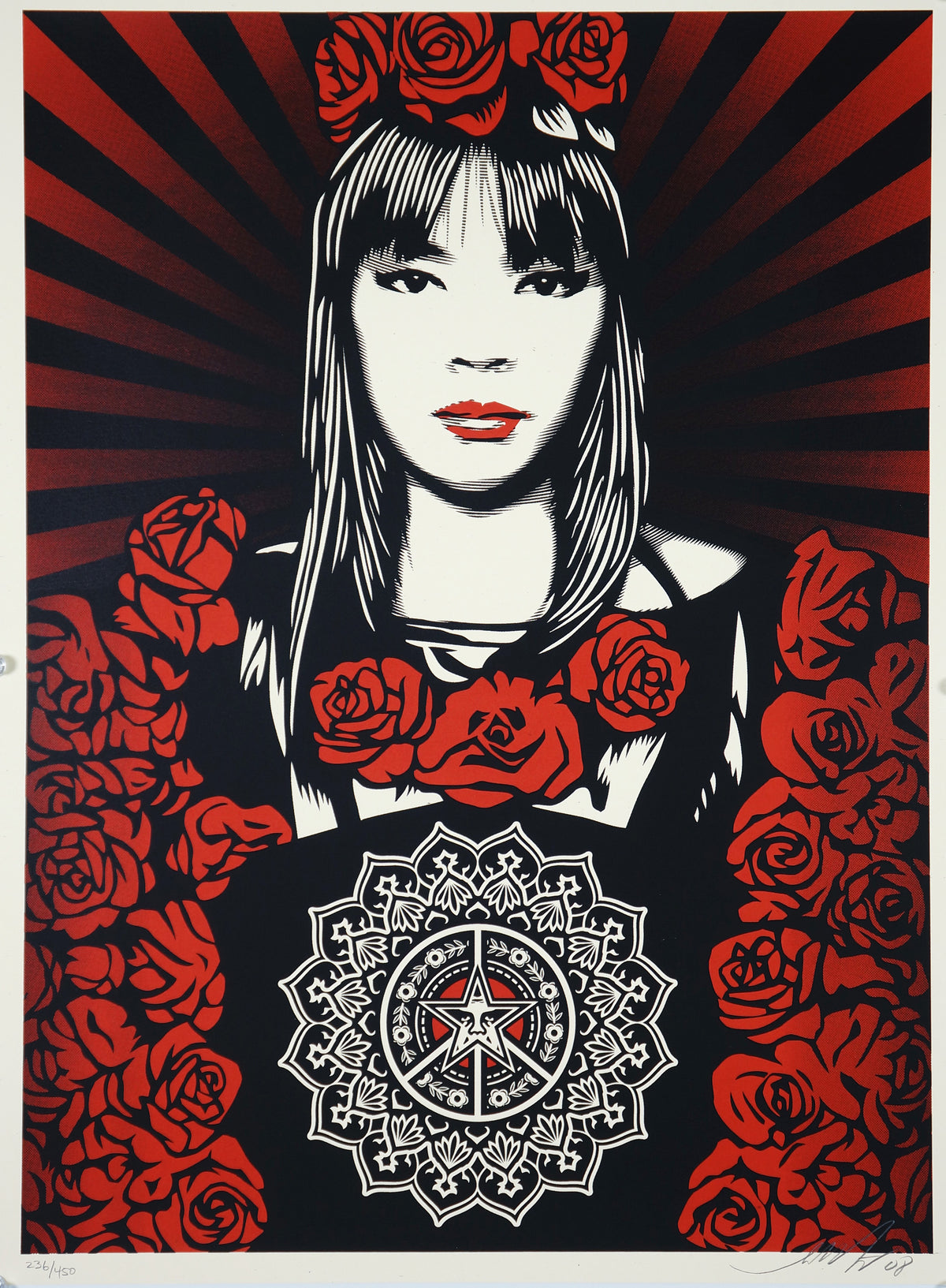 Rose Girl- Shepard Fairey - Authentic Vintage Poster