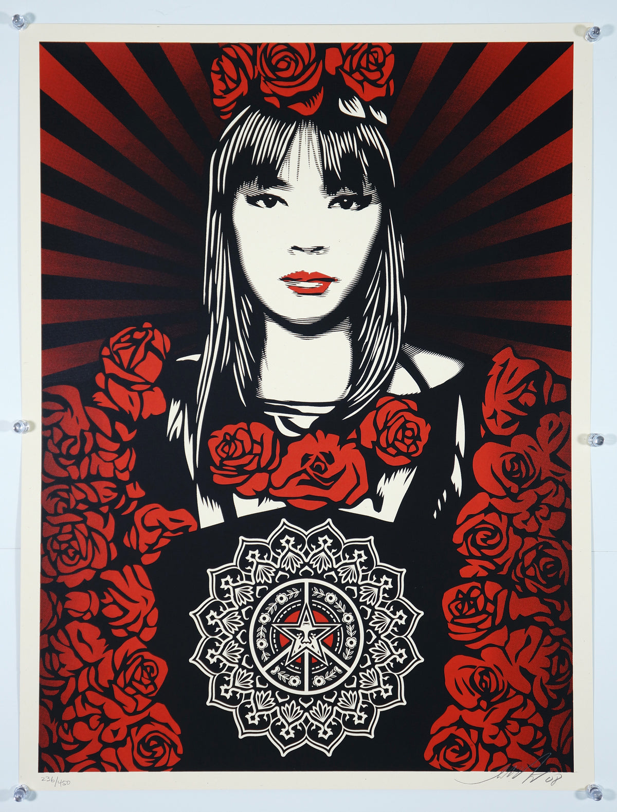 Rose Girl- Shepard Fairey - Authentic Vintage Poster