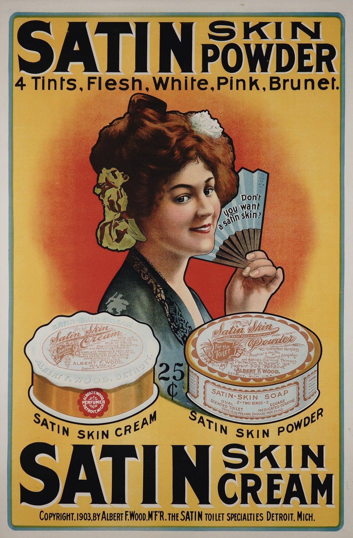 Satin Skin Powder - Authentic Vintage Poster
